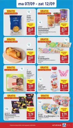Aldi folder week 37 - Voorbeeld van een folder van Aldi, geldig van 07/09/2026 | Pagina: 7 | Producten: Room, Limoen, Filet, Kaas