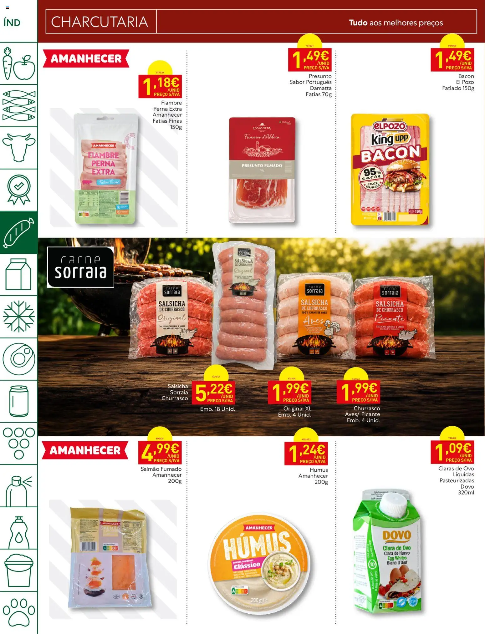 Recheio folheto Madeira │ válido de 23/06/2026 | Página: 10 | Produtos: Bacon, Salmão, Presunto, Carne