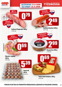 COOP Jednota leták platný od 17.09.2026 | Strana: 7