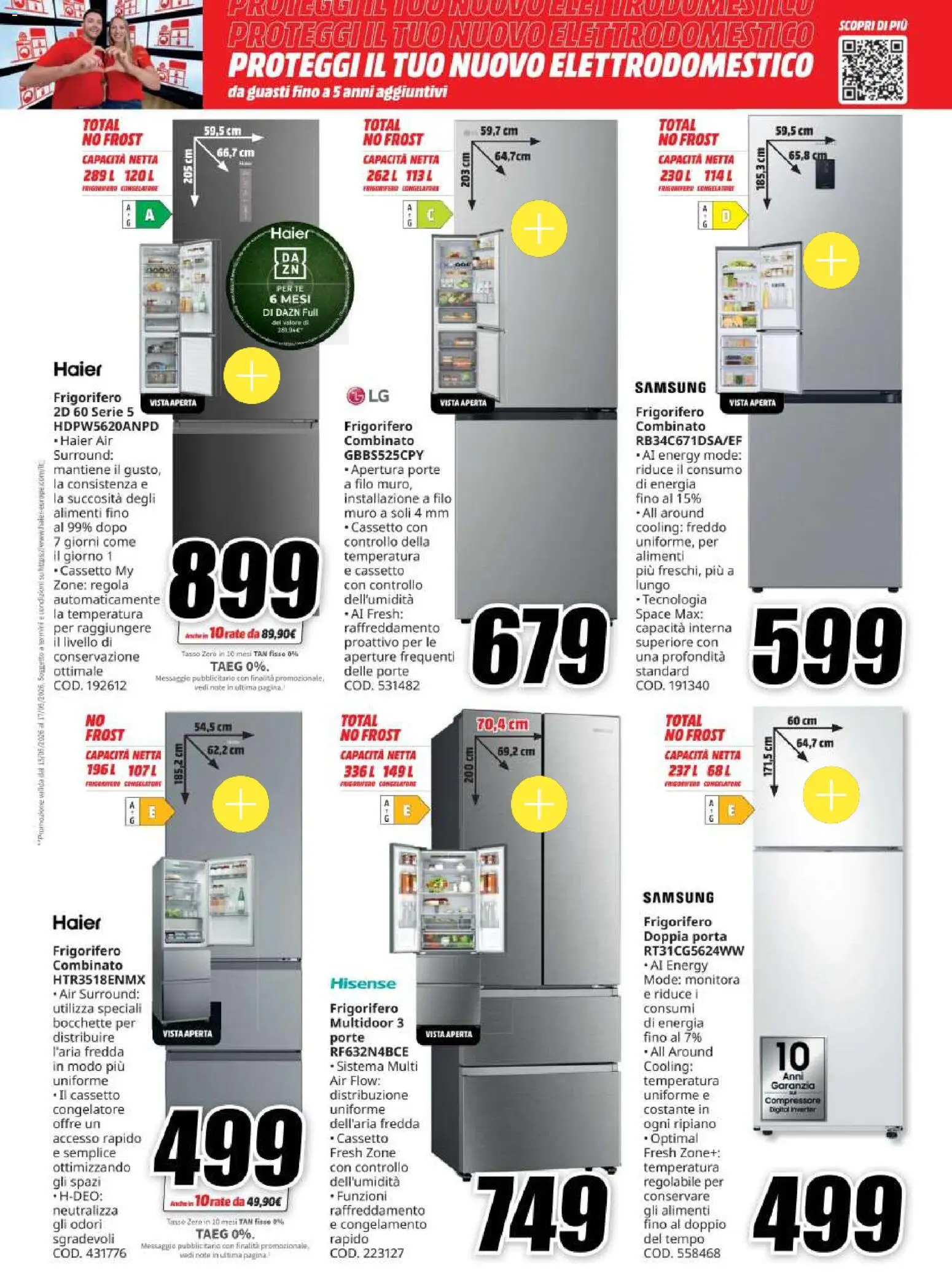Volantino Media World del 20/08/2026 | Pagina: 30 | Prodotti: Ripiano, Tè, Frigorifero combinato, Samsung