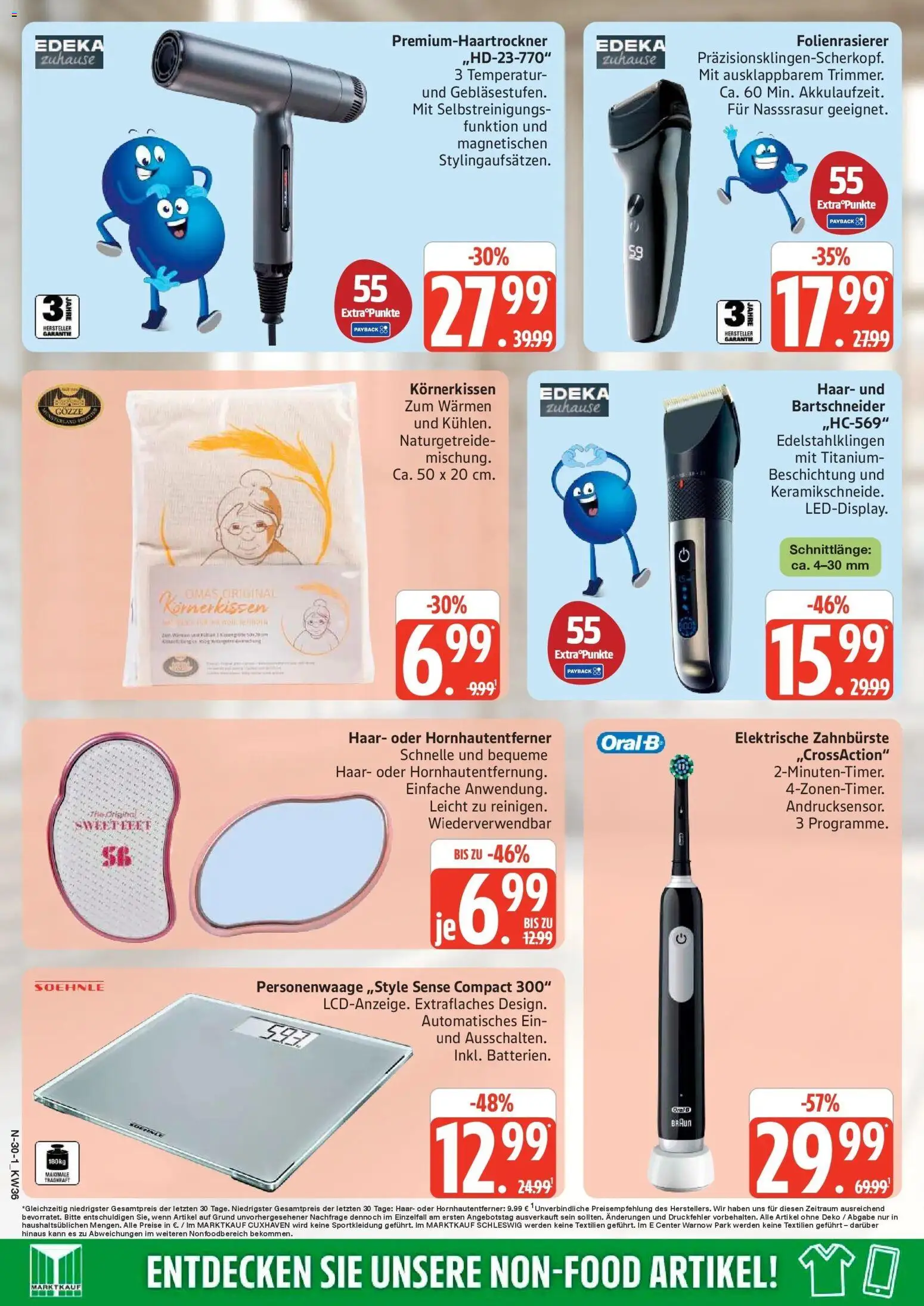 Marktkauf Prospekt Buxtehude (ab 31.08.2026) » Angebote online | Seite: 30 | Produkte: Elektrische zahnbürste, Personenwaage, Zahnbürste