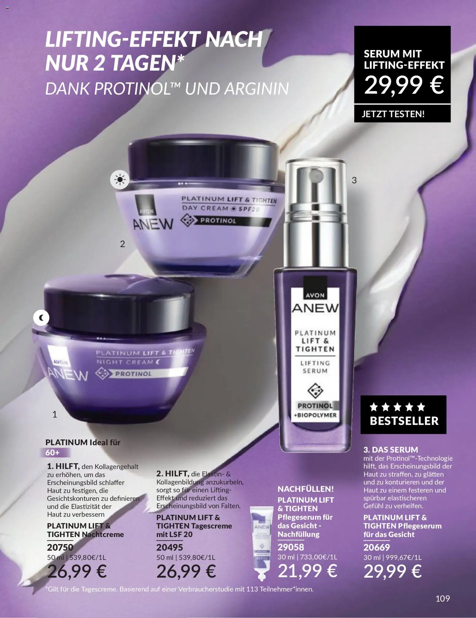 AVON Katalog Mai 2026 – gültig ab 01.05.2026 | Seite: 124 | Produkte: Serum, Tagescreme, Nachtcreme