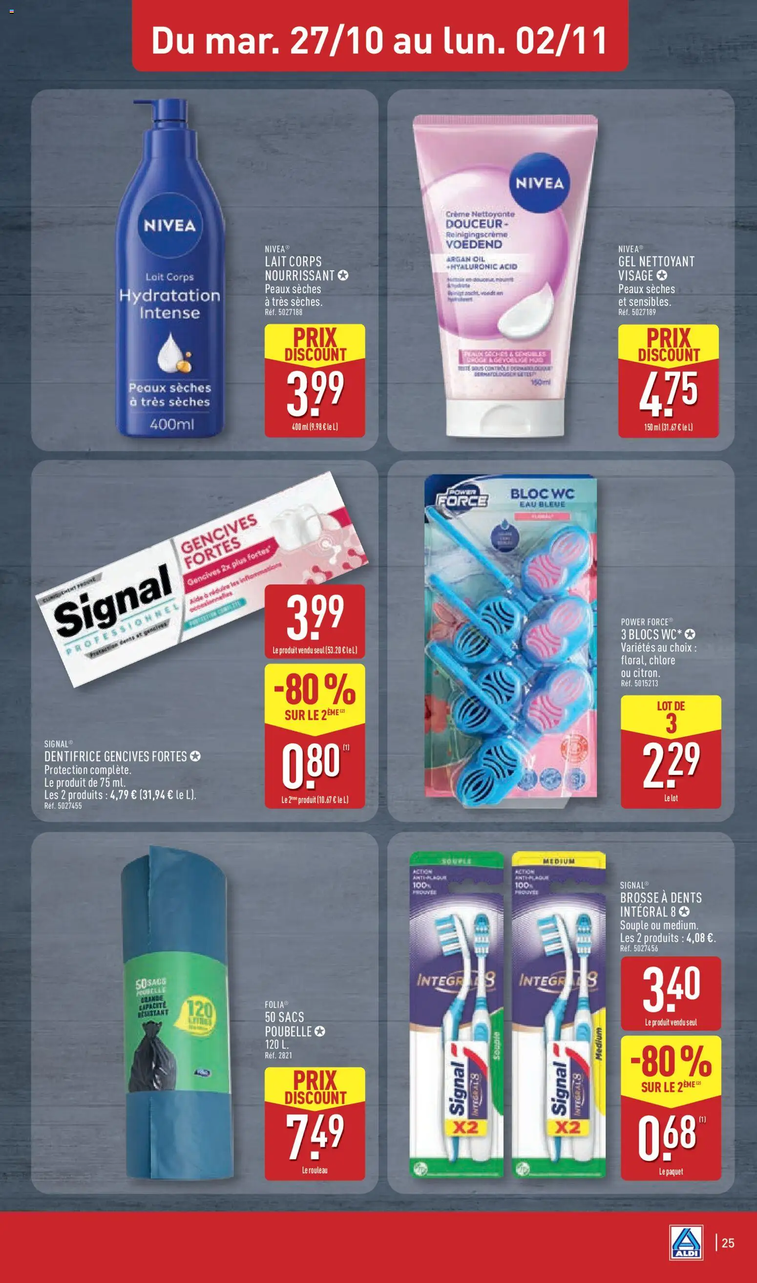 {H1} | Page: 27 | Produits: Gel nettoyant, Brosse, Dentifrice, Sacs poubelle