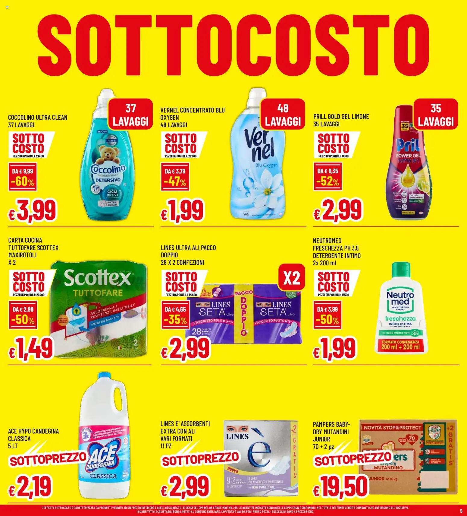 Volantino Galassia del 03/09/2026 | Pagina: 5 | Prodotti: Detergente intimo, Tè, Intimo, Limone