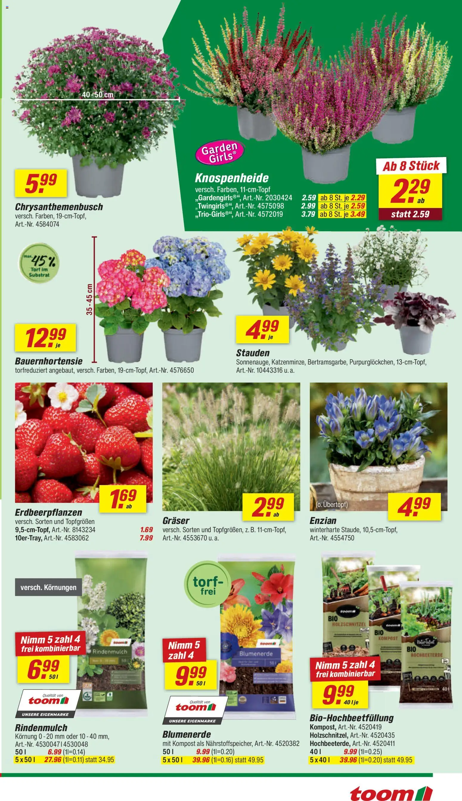 Toom Baumarkt Prospekt – gültig ab 08.08.2026 | Seite: 3 | Produkte: Rindenmulch, Blumenerde