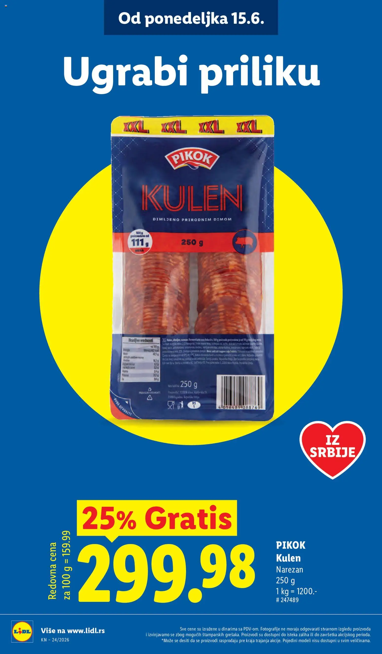 Lidl katalog - važi od 11.06.2026 | Strana: 12 | Proizvode: Kulen