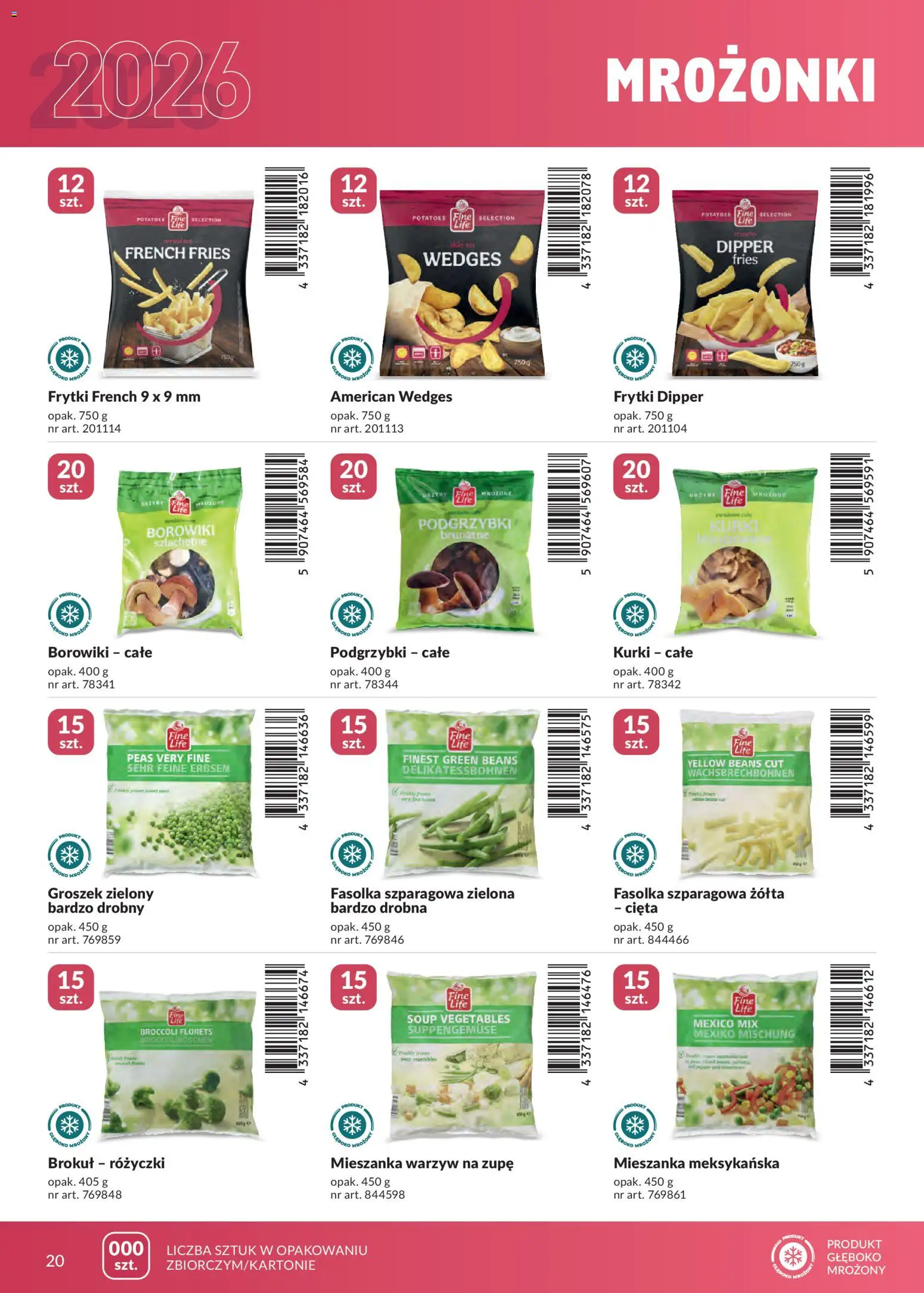 Makro gazetka - Marki własne dla Twojego sklepu od 23.04.2026 | Strona: 20 | Produkty: Brokuł, Fasolka szparagowa, Frytki, Mieszanka warzyw