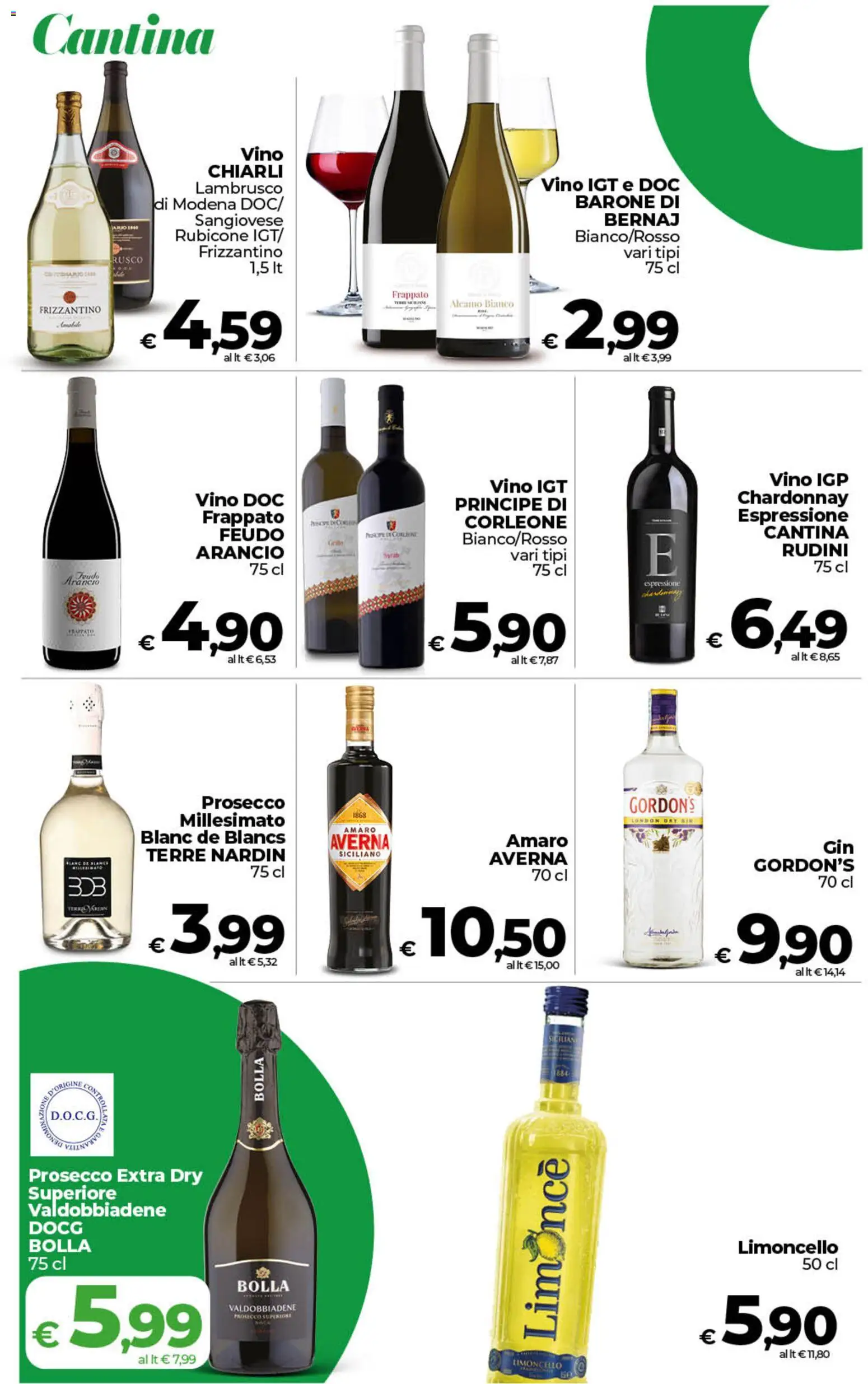 Volantino COOP del 10/07/2026 | Pagina: 16 | Prodotti: Prosecco, Vino, Limoncello, Amaro