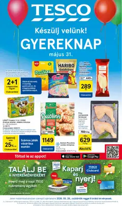 Tesco aktuális akciós újság - amely érvényes a következő dátumtól: 28.05.2026