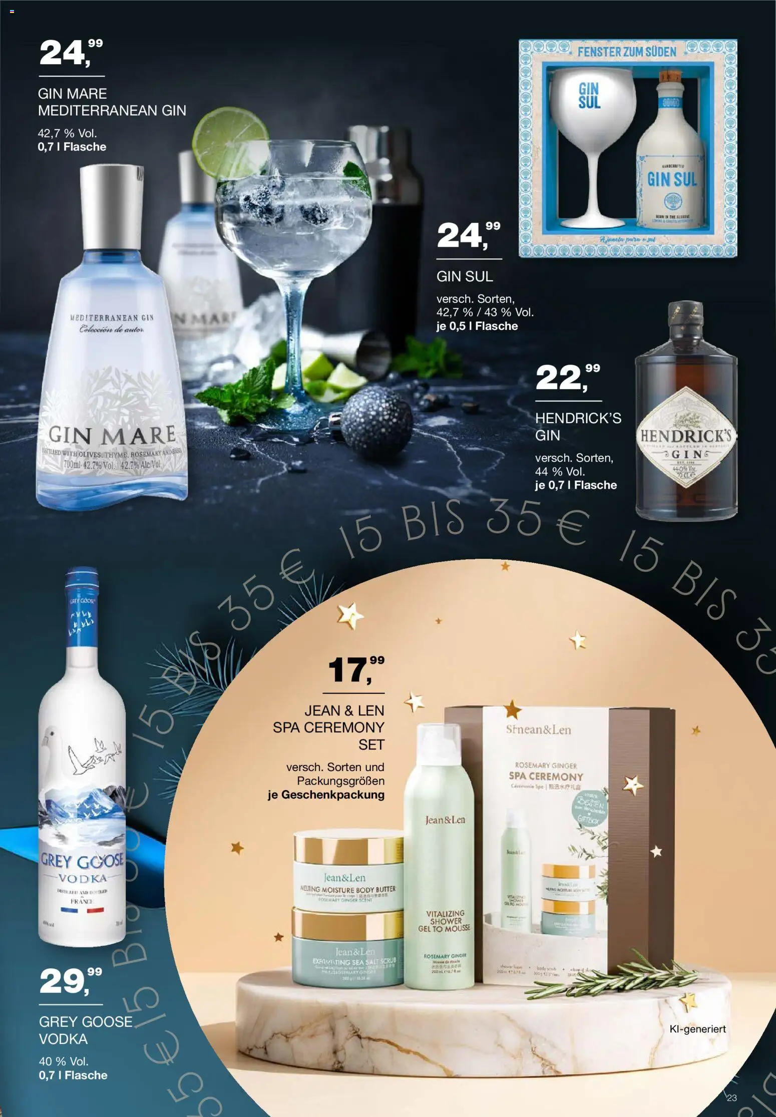 Handelshof Schöner Schenken – gültig ab 01.10.2026 | Seite: 23 | Produkte: Butter, Shower Gel, Vodka, Gin