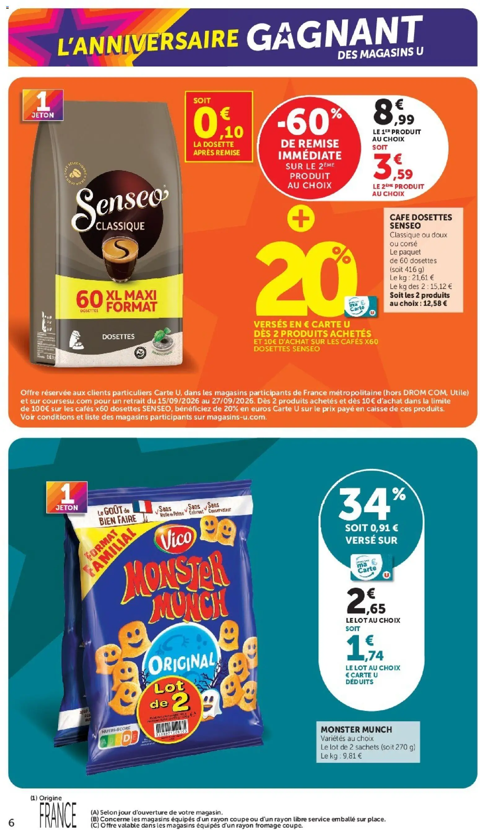 {H1} | Page: 6 | Produits: Senseo, Fromage, Huile, Café