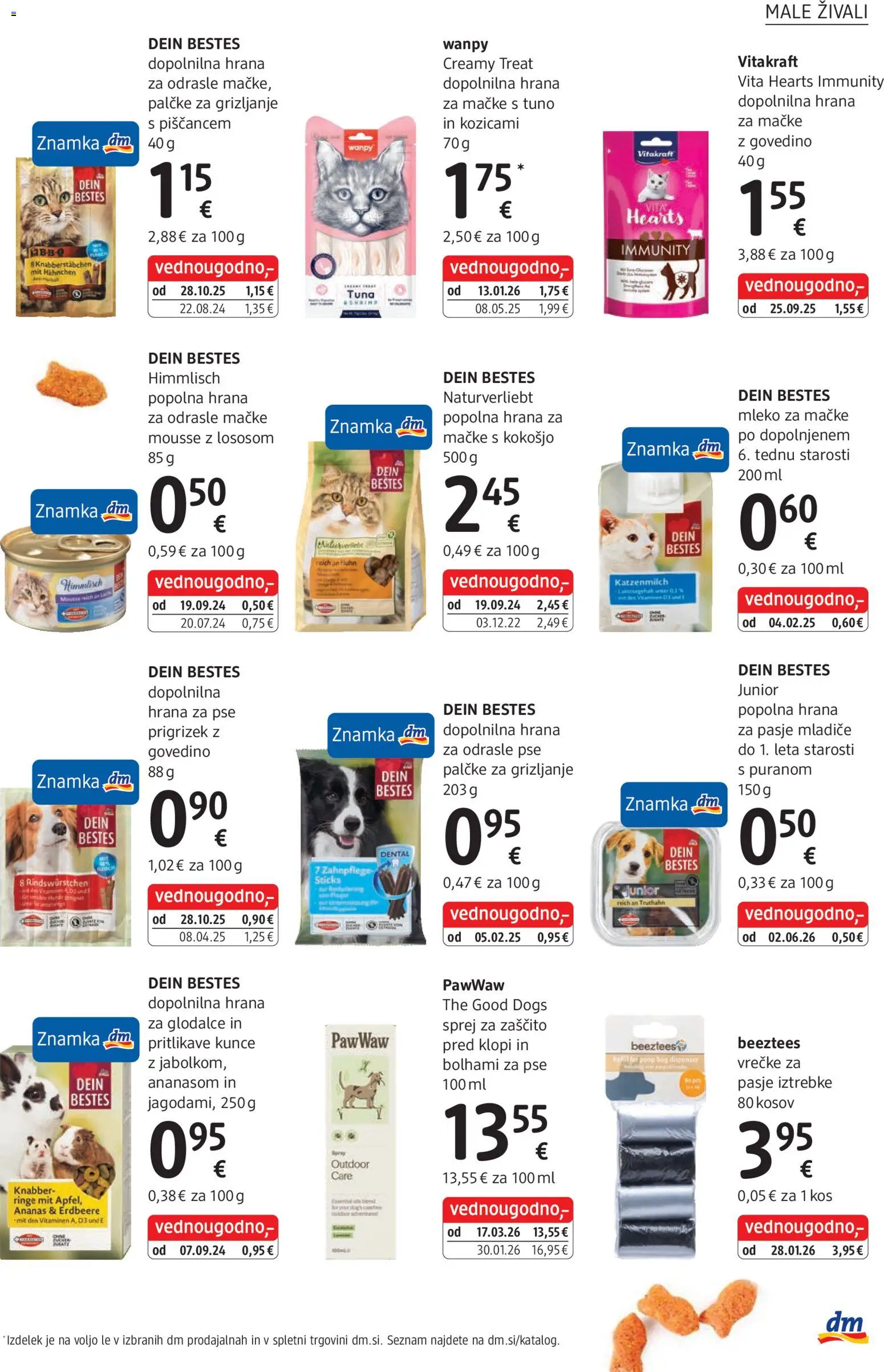 Novi DM Drogerie Markt katalog ponudbe – veljaven od 01.07.2026 | Stran: 29 | Izdelki: Hrana za pse, Tuna, Kos, Mleko