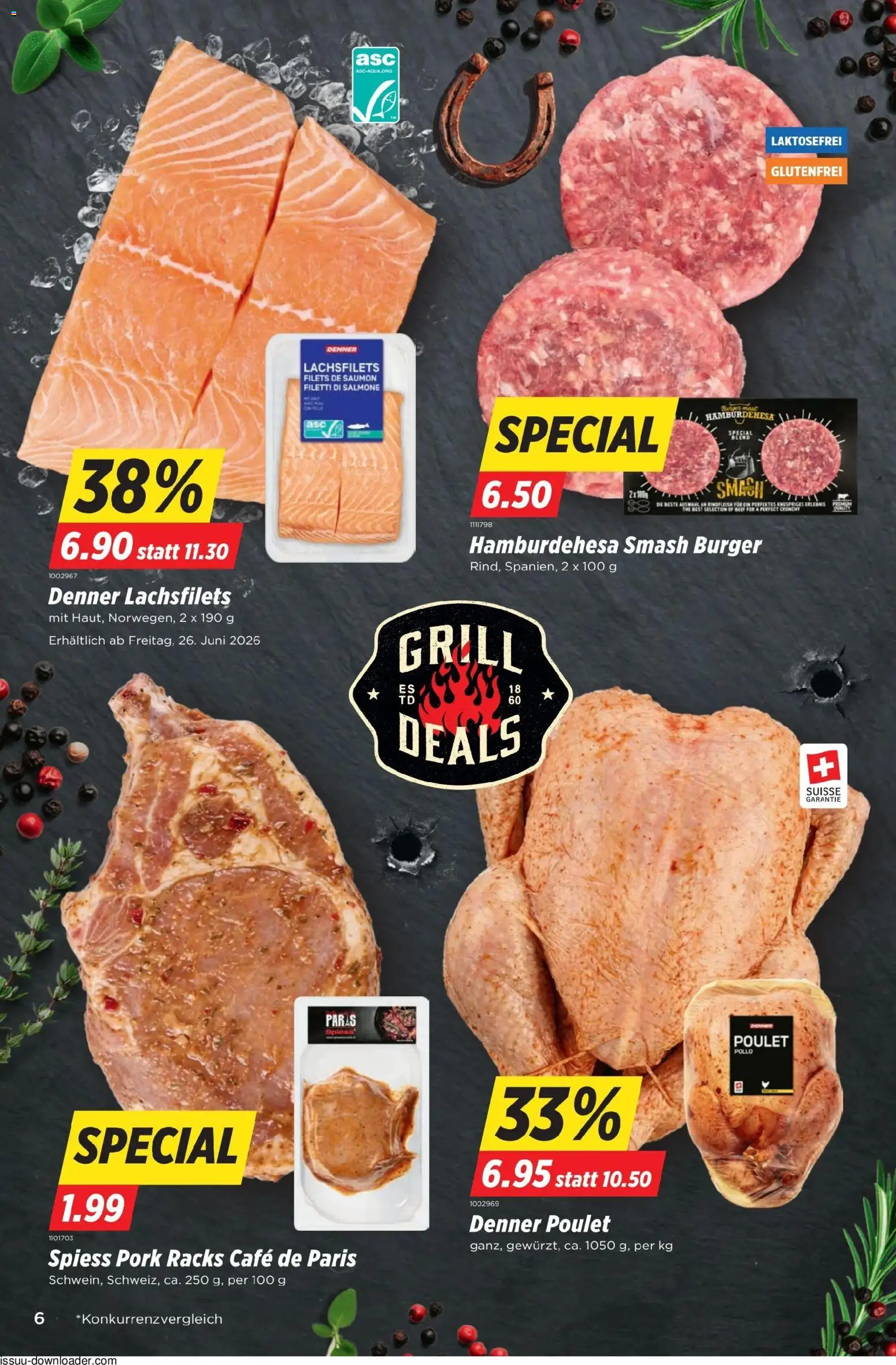 Denner aktionen – gültig ab 25.06.2026 | Seite: 6 | Produkte: Burger, Grill