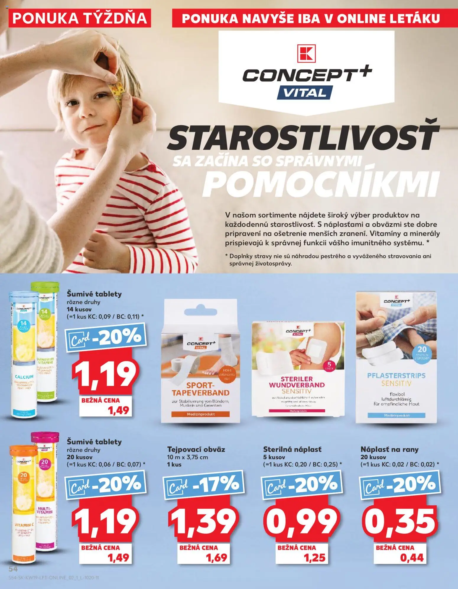 Kaufland SK akciós ujság - amely érvényes a következő dátumtól: 07.05.2026 | Oldal: 54 | Termékek: Vitamin c, Só