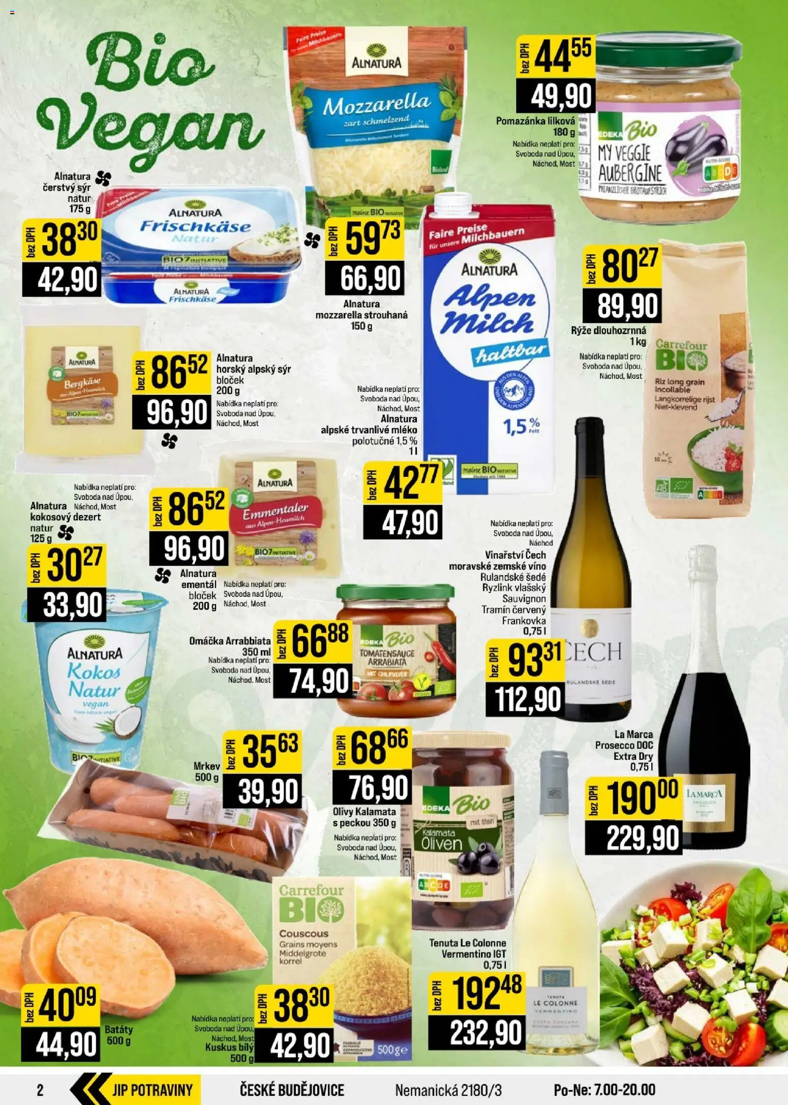 Jip leták - Cash & Carry od 19.08.2026 | Strana: 2 | Produkty: Mléko, Trvanlivé mléko, Kokos, Mozzarella