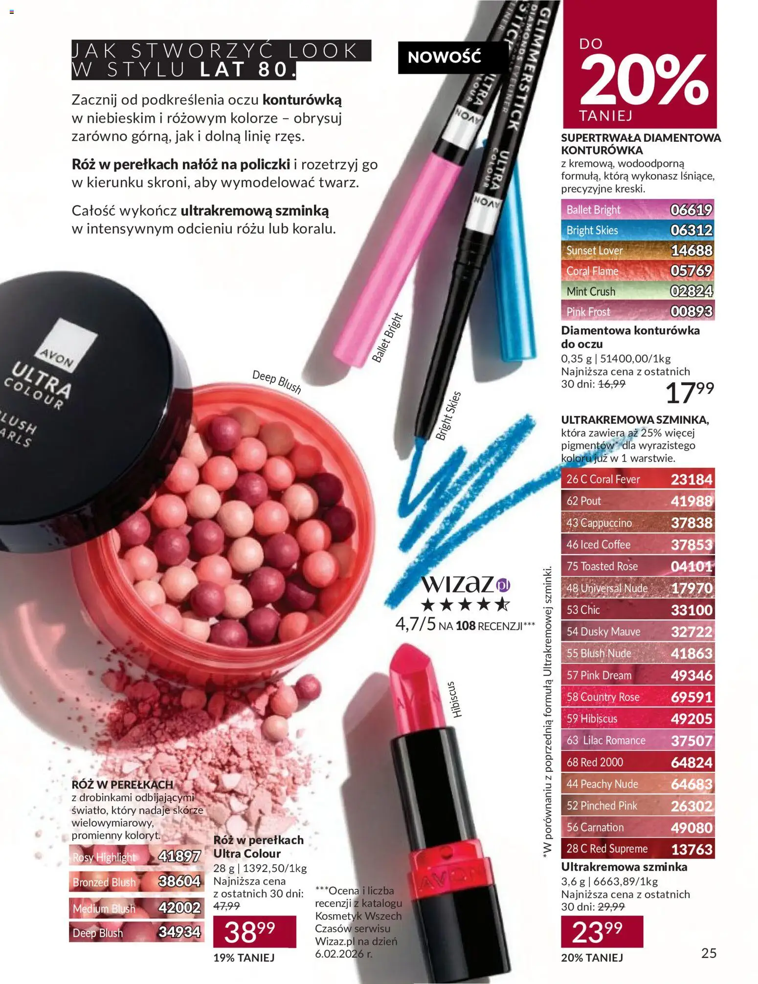 Avon Katalog 9 2026 od 01.09.2026 | Strona: 25 | Produkty: Cappuccino, Róż, Szminka, Konturówka