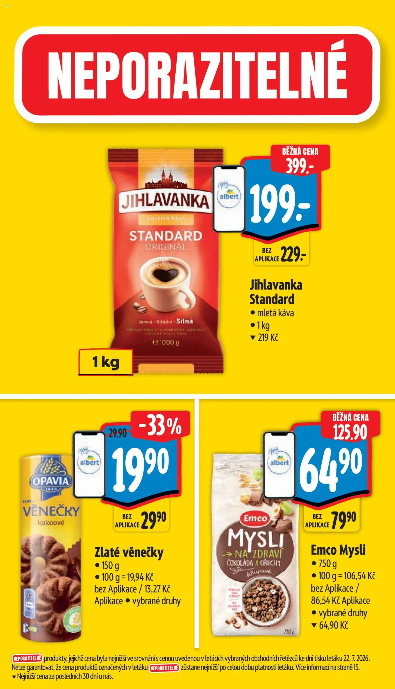 Albert leták - Hypermarket - Vestec od 29.07.2026 | Strana: 5 | Produkty: Ořechy, Jihlavanka, Mysli, Mletá káva