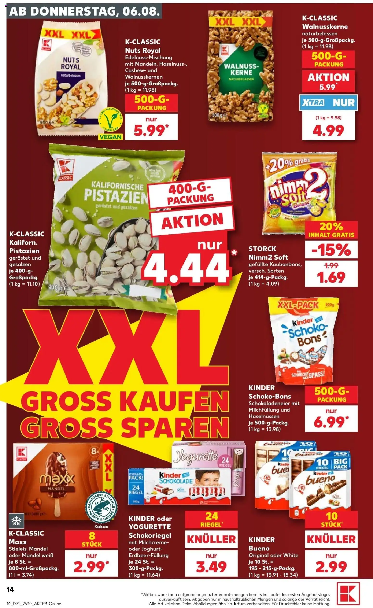 Kaufland Prospekt Calw – gültig ab 03.08.2026 | Seite: 23 | Produkte: Yogurette, Joghurt, Schokolade, Pistazien