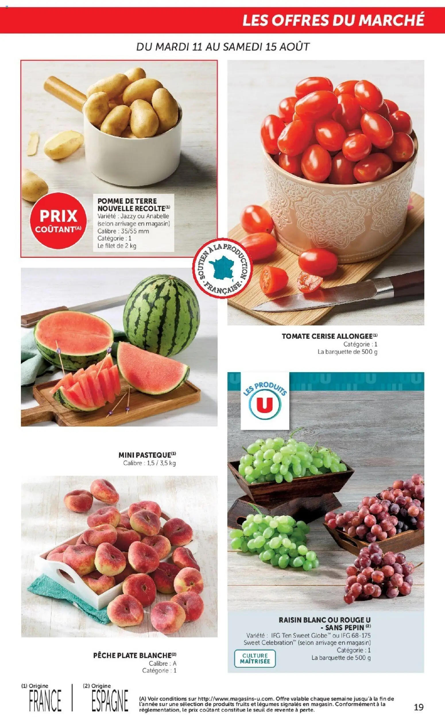 {H1} | Page: 19 | Produits: Tomate, Fruits, Raisin blanc, Cerise