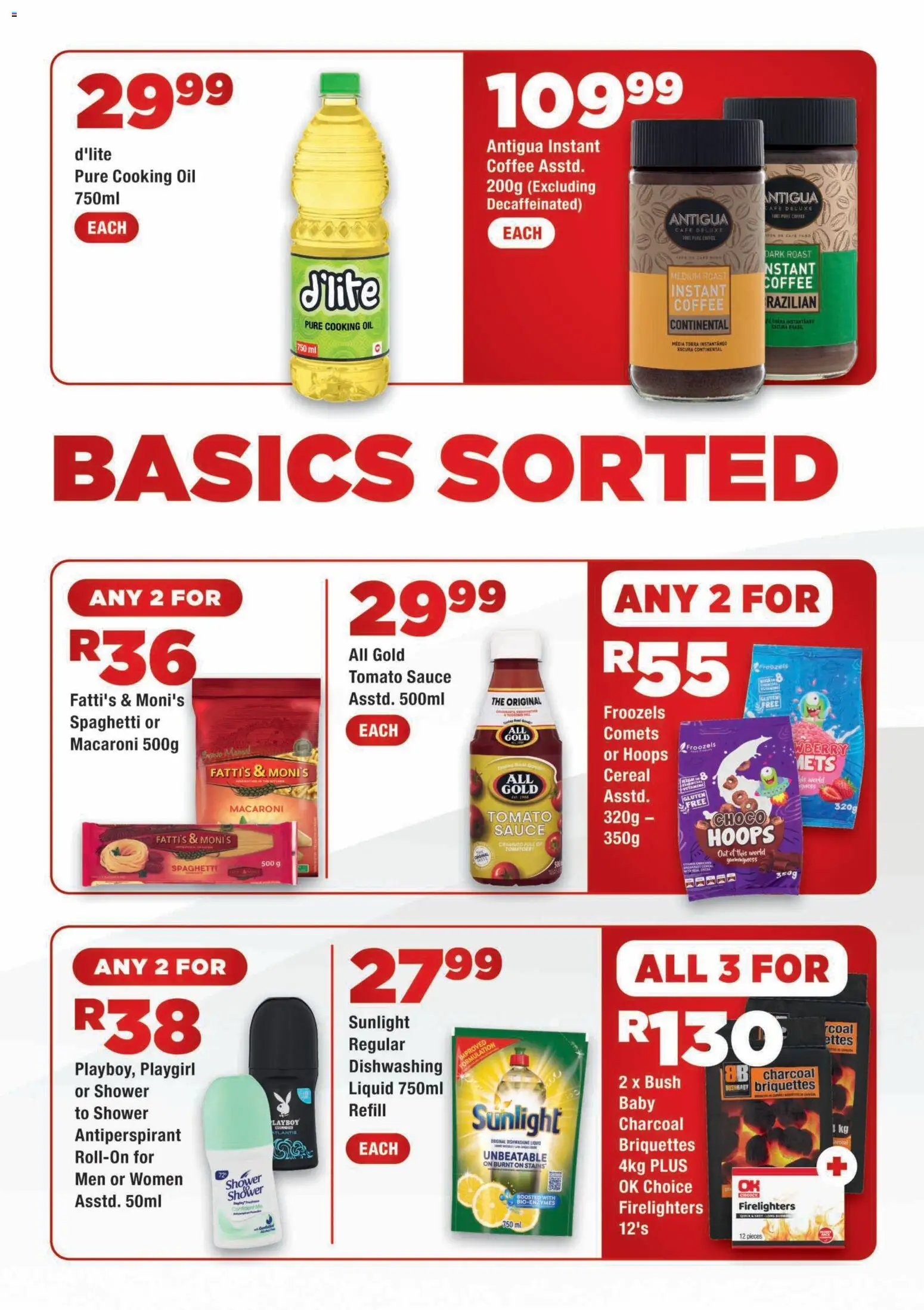 New OK Foods catalogue – valid from 03/08/2026 | Page: 3 | Products: Shower, Coffee, Antiperspirant, Sauce