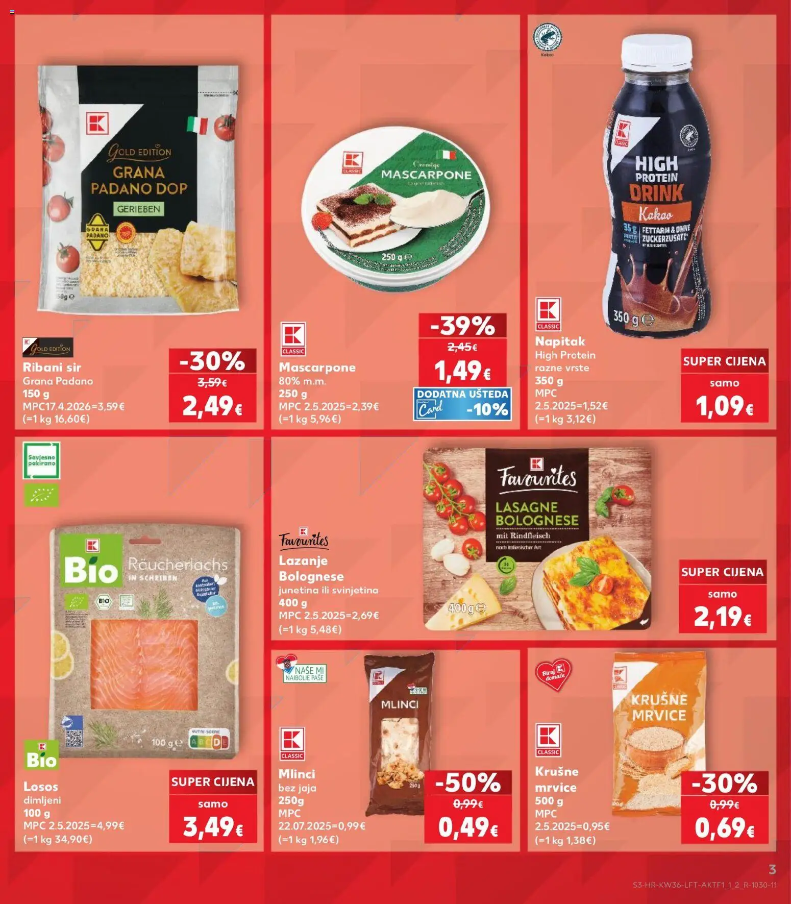 Kaufland katalog | vrijedi od 02.09.2026 | Stranica: 3 | Proizvodi: Protein, Mascarpone, Svinjetina, Kokos