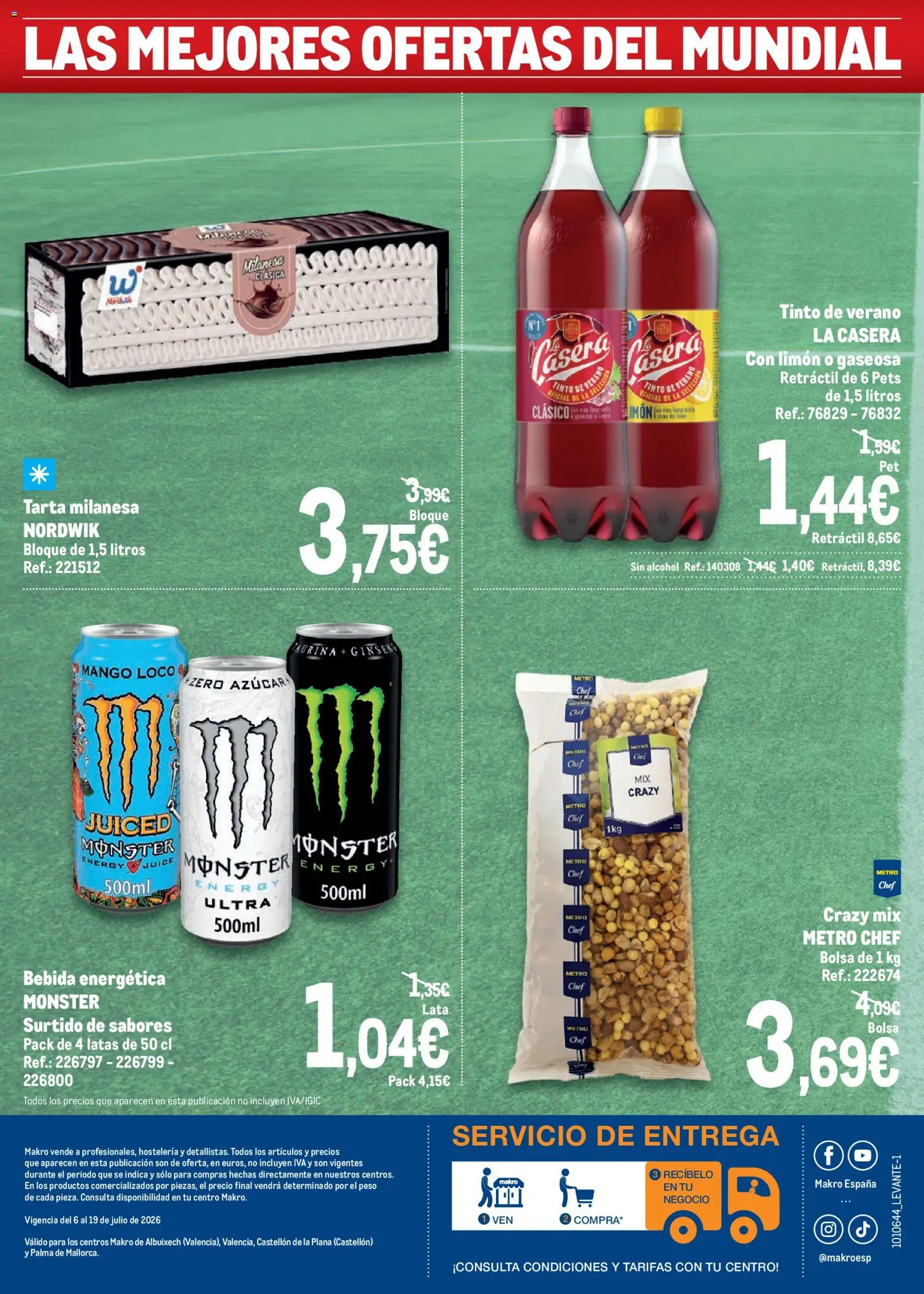 Makro Precios Mundial Levante │ válido desde el 06/07/2026 | Página: 8 | Productos: Bolsa, Peso, Ρούτερ, Gaseosa