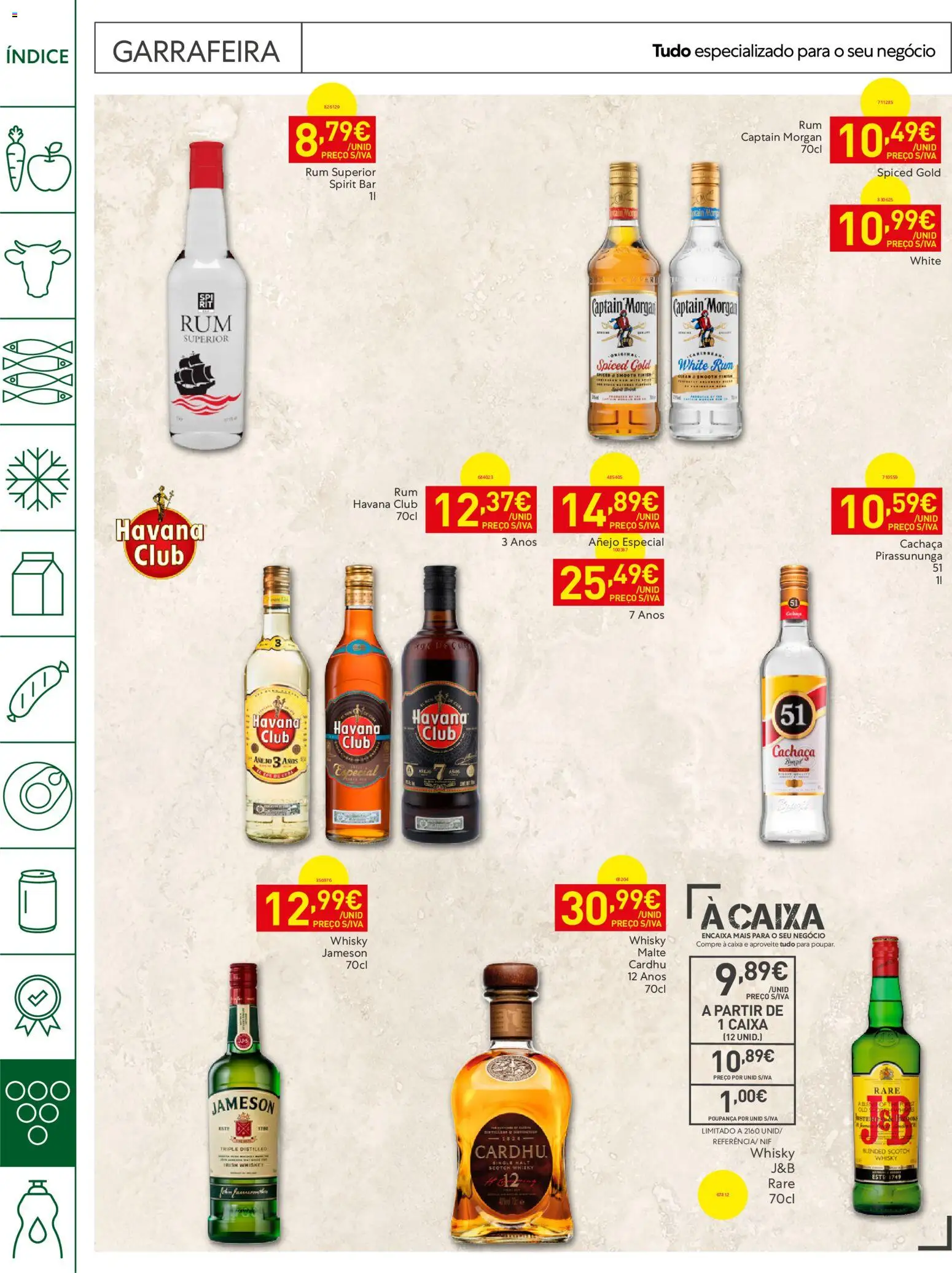 Recheio Horeca Madeira │ válido de 15/09/2026 | Página: 26 | Produtos: Whisky, Havana, Cachaça, Caixa