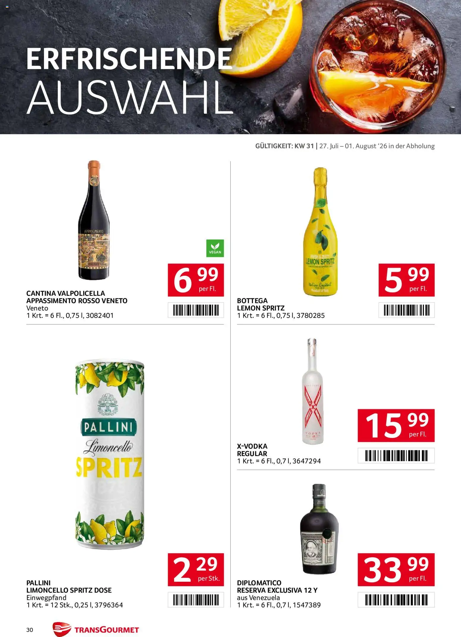 Transgourmet Flugblatt gültig ab 27.07.2026 | Seite: 30