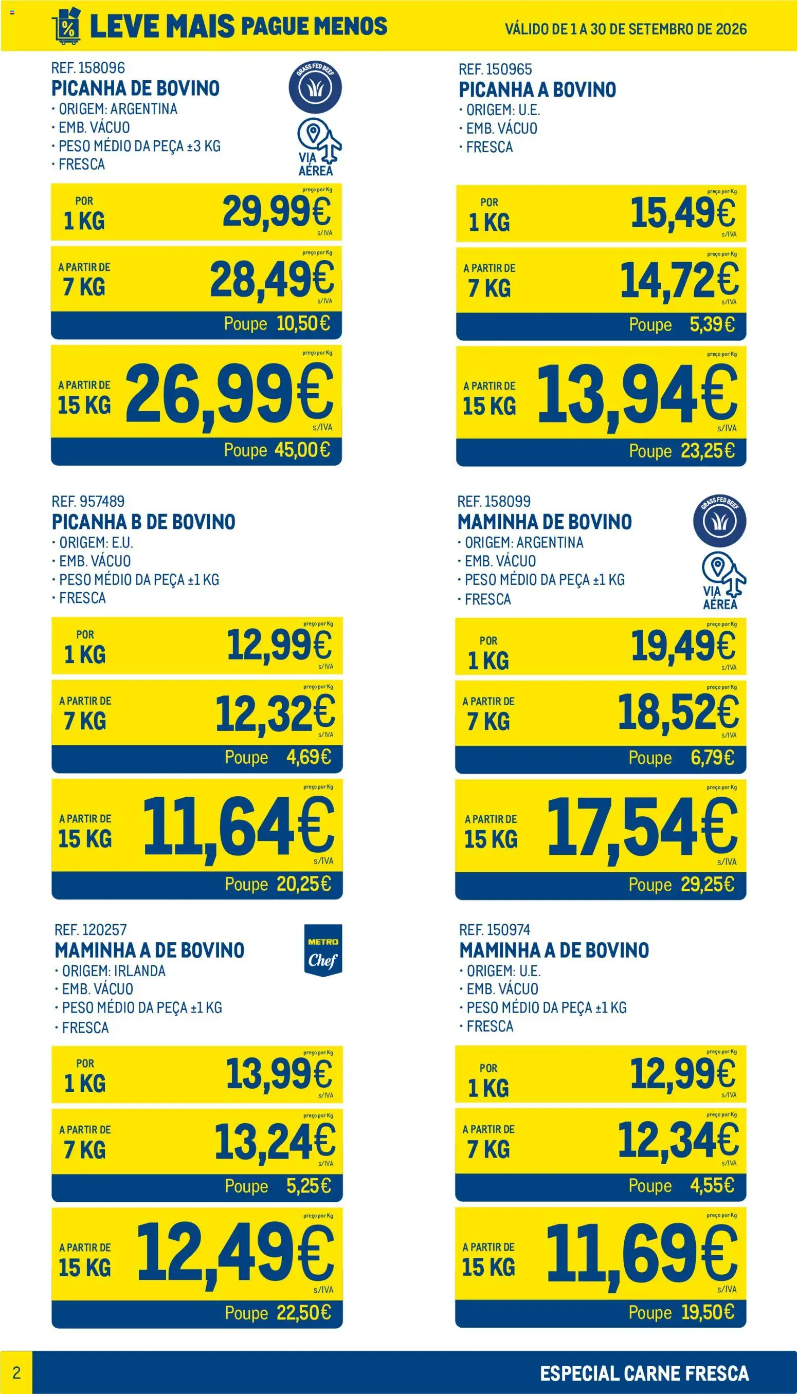 Makro Leve Mais Pague Menos - Carne Fresca │ válido de 01/09/2026 | Página: 2 | Produtos: Carne