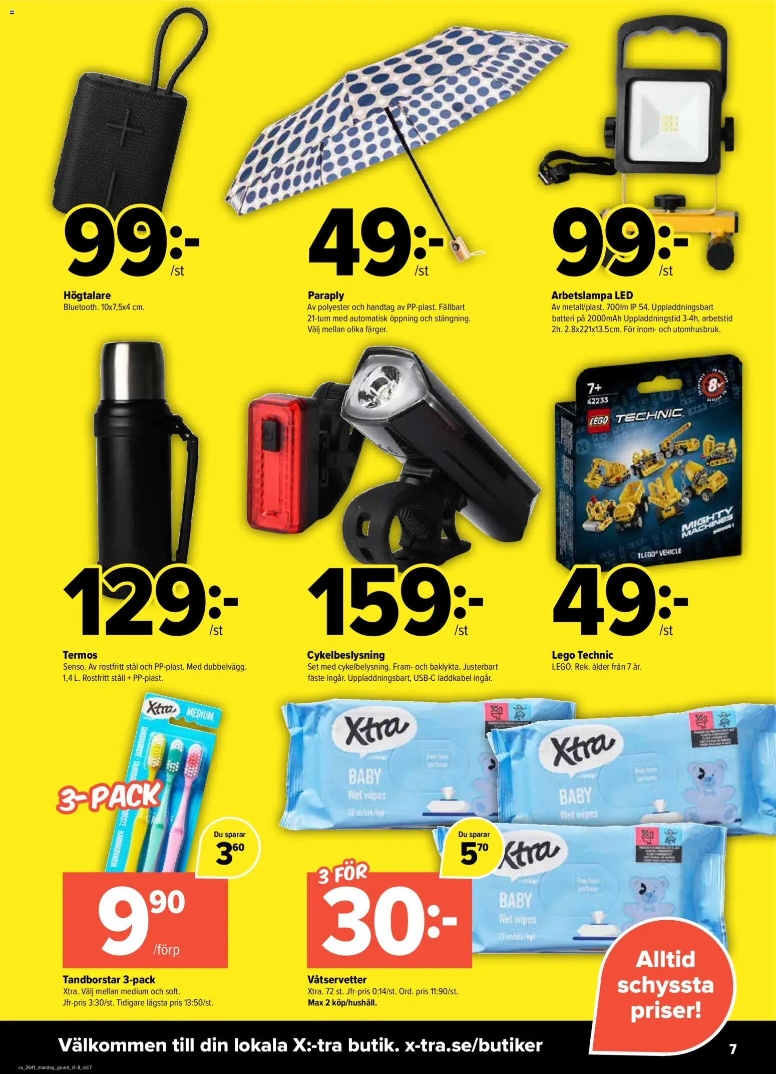 Coop X:-TRA reklamblad aktuell från 05/10/2026 | Sida: 7 | Produkter: LEGO, Set, Termos, Högtalare