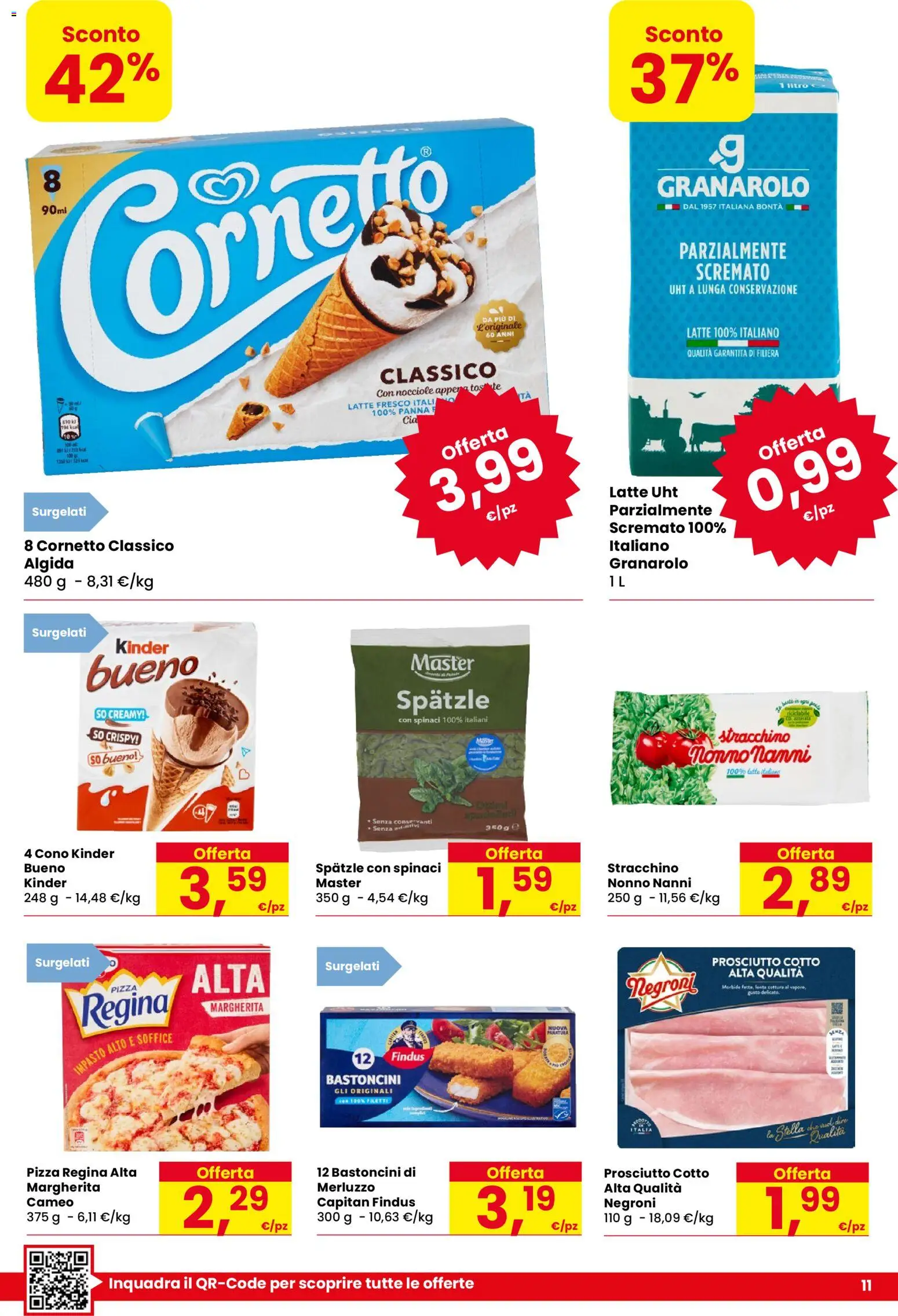 Volantino Despar del 28.05.2026 | Pagina: 11 | Prodotti: Pizza, Cornetto, Prosciutto, Stracchino