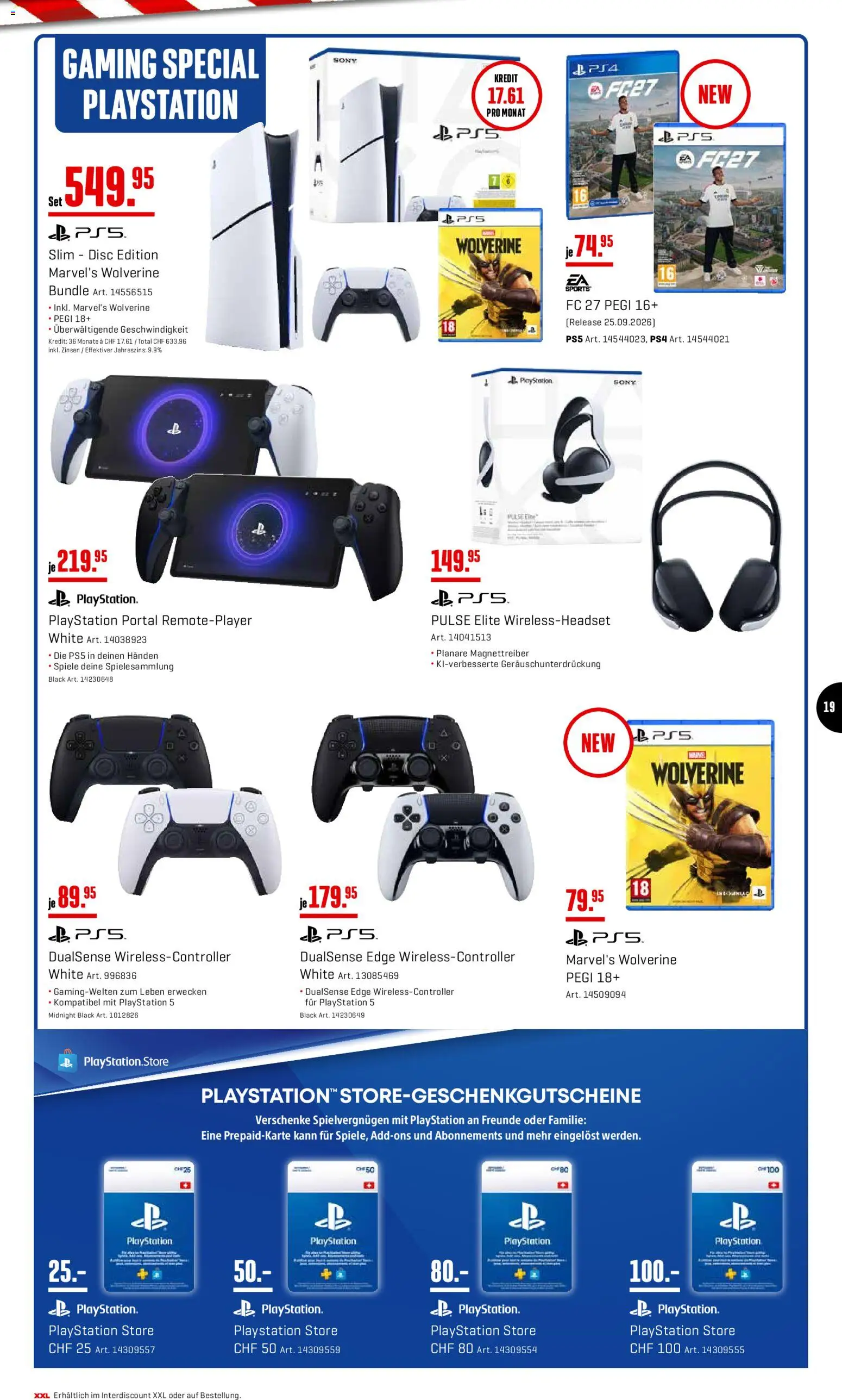 Interdiscount aktionen – gültig ab 21.09.2026 | Seite: 19 | Produkte: Playstation, Sony