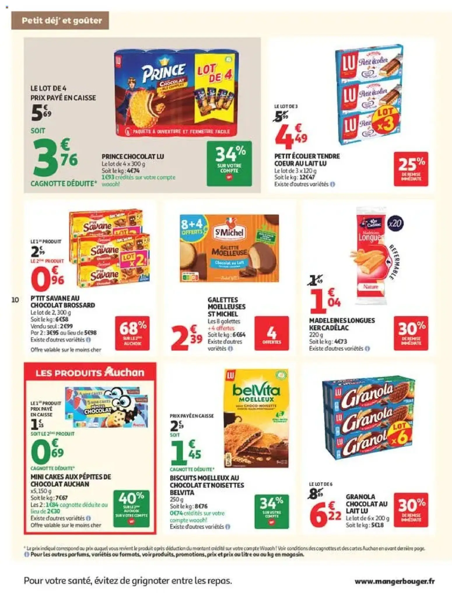 {H1} | Page: 10 | Produits: Noisettes, Cookies, Lait, Prince chocolat