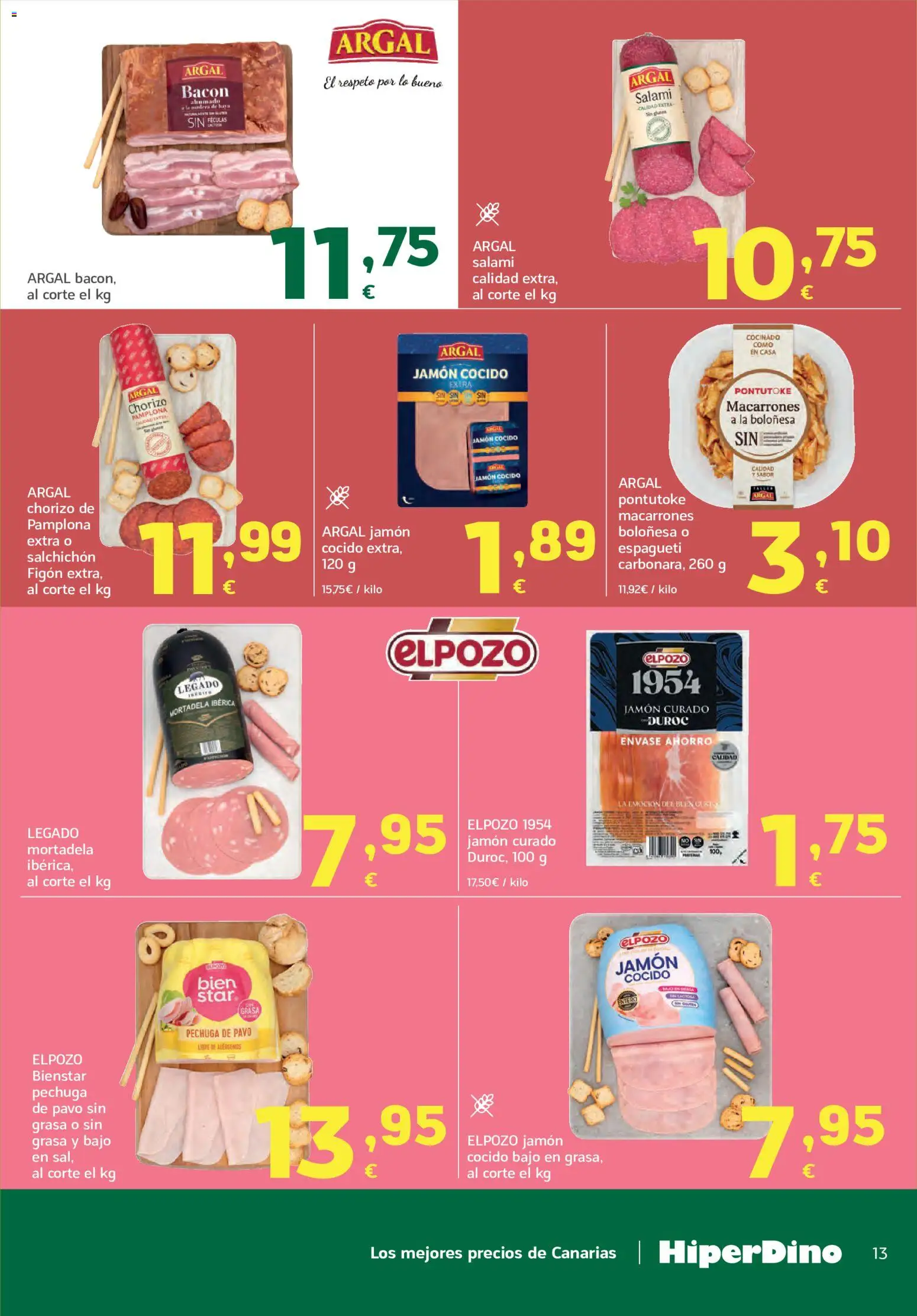 HiperDino folleto │ válido desde el 25/08/2026 | Página: 13 | Productos: Masa, Jamón, Jamón cocido, Pavo