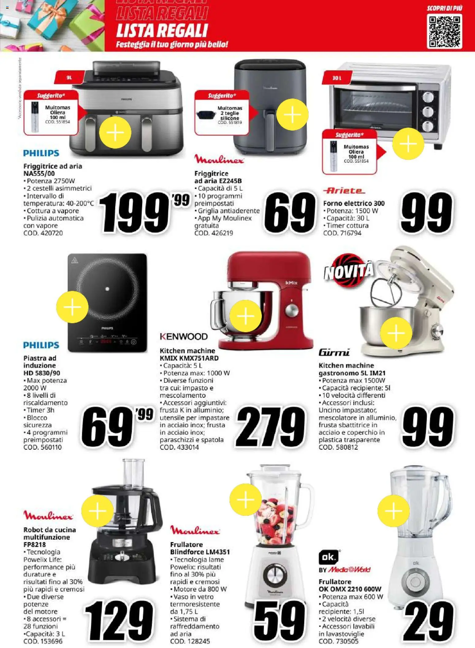 Volantino Media World del 18.05.2026 | Pagina: 31 | Prodotti: Friggitrice ad aria, Forno, Robot da cucina, Forno elettrico