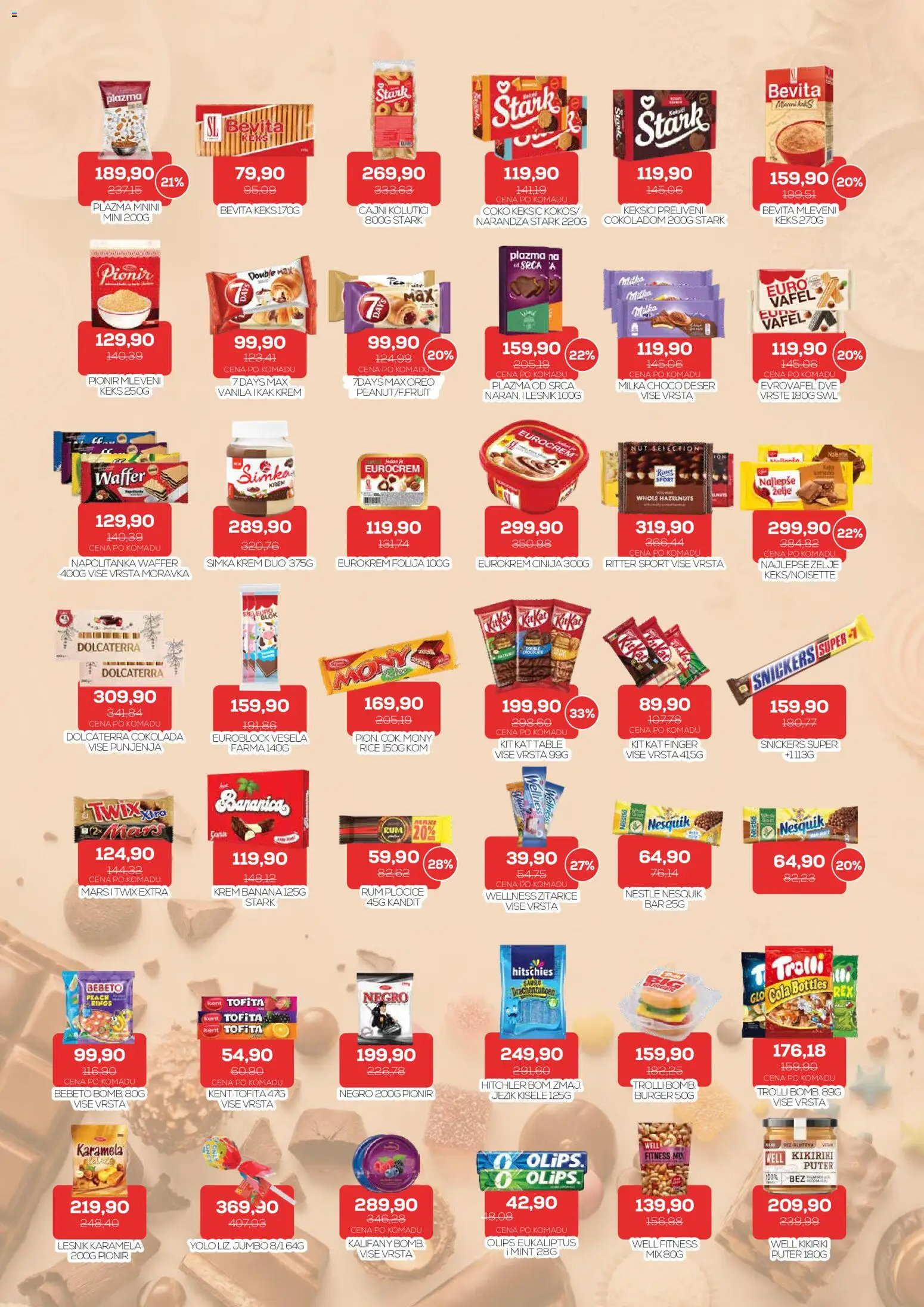 Medius katalog - važi od 08.09.2026 | Strana: 15 | Proizvode: Banana, Snickers, Keks, Burger