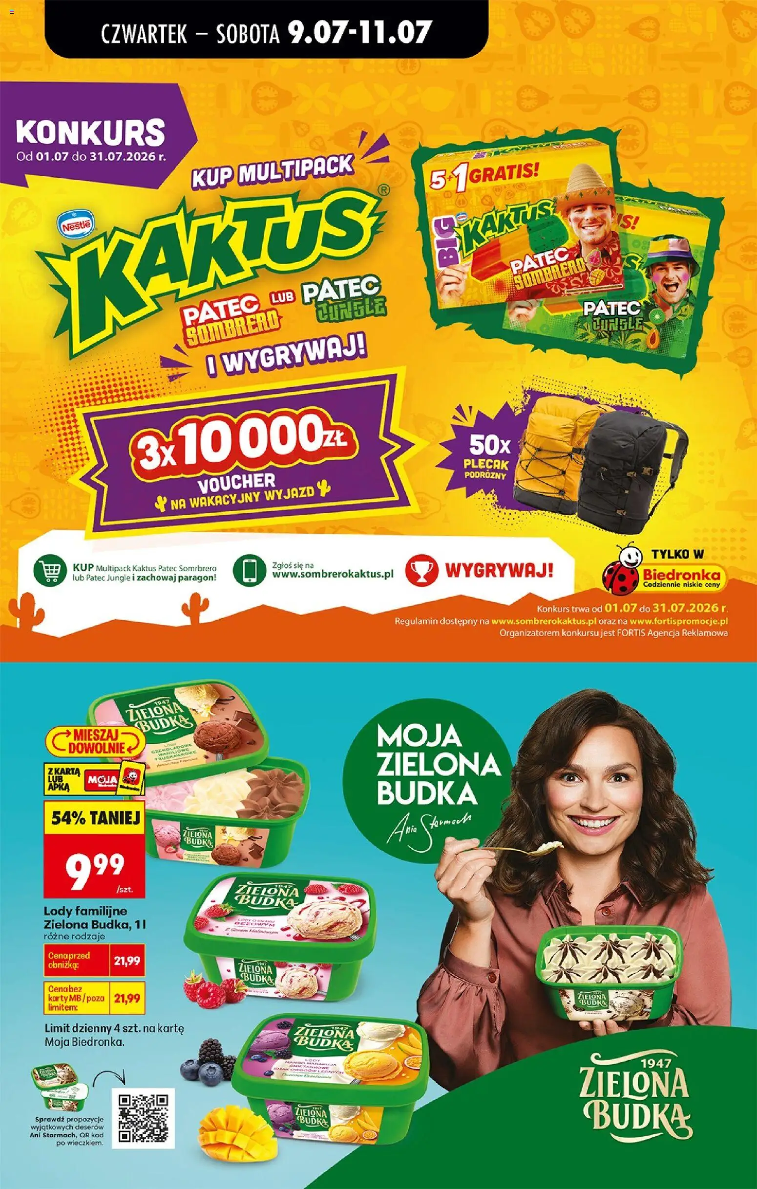 Biedronka gazetka od czwartku od 09.07.2026 | Strona: 47 | Produkty: Mango, Karta, Plecak, Lody