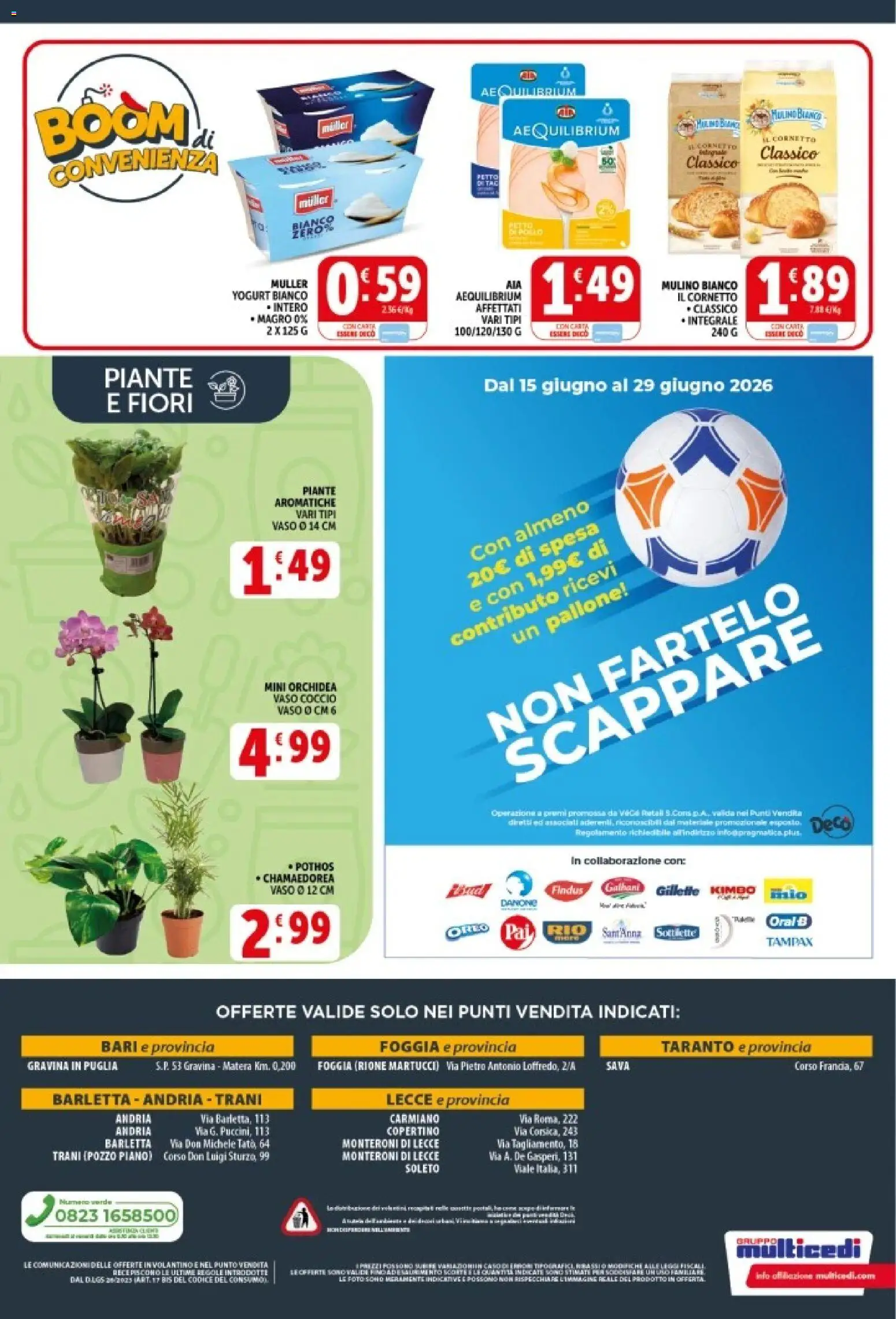 Volantino Decò del 08.06.2026 | Pagina: 21 | Prodotti: Yogurt, Cornetto, Orchidea, Vaso