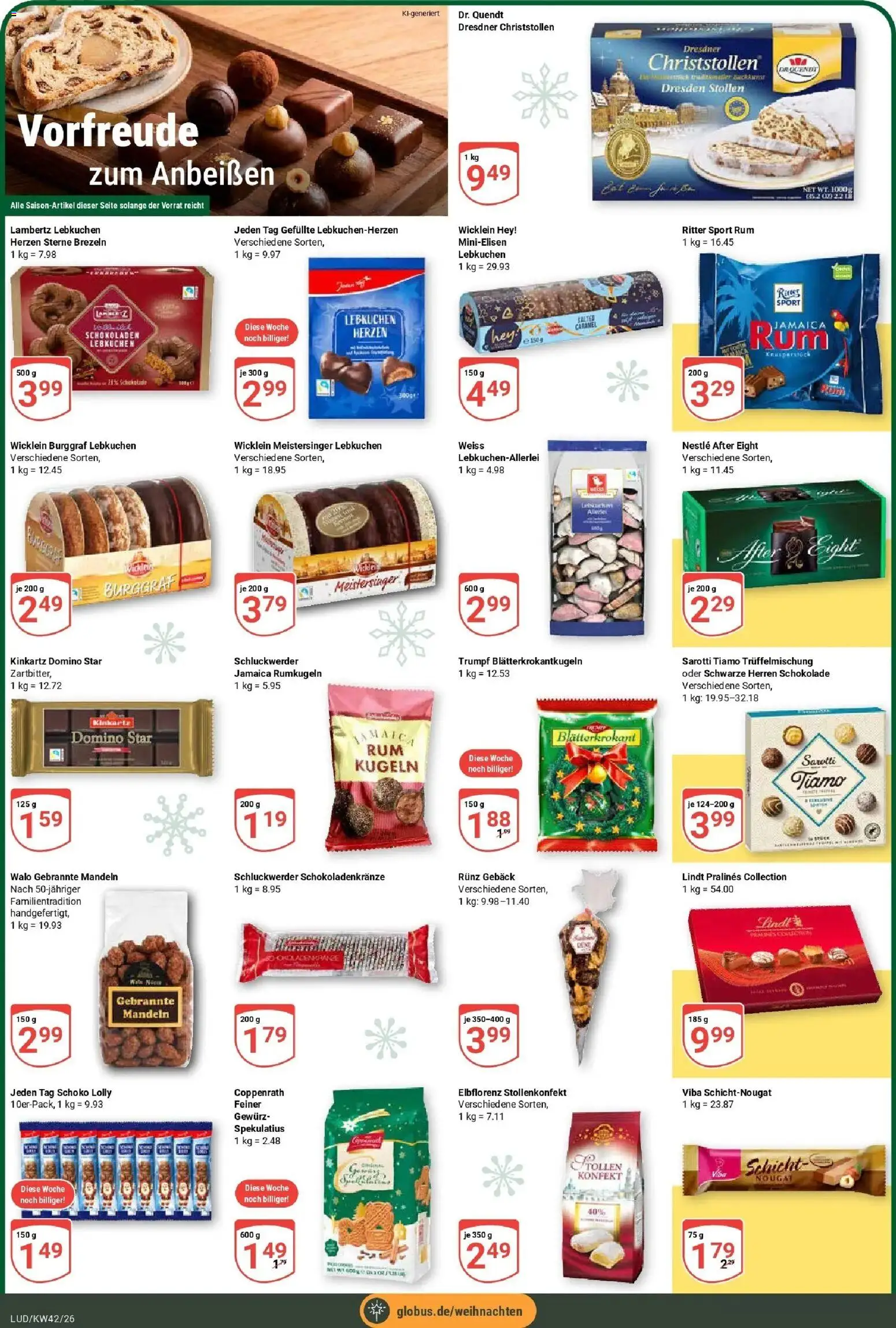 Globus Prospekt Ludwigshafen-Oggersheim (ab 12.10.2026) » Angebote online | Seite: 6 | Produkte: Schokolade, Rum, Rumkugeln, Lindt