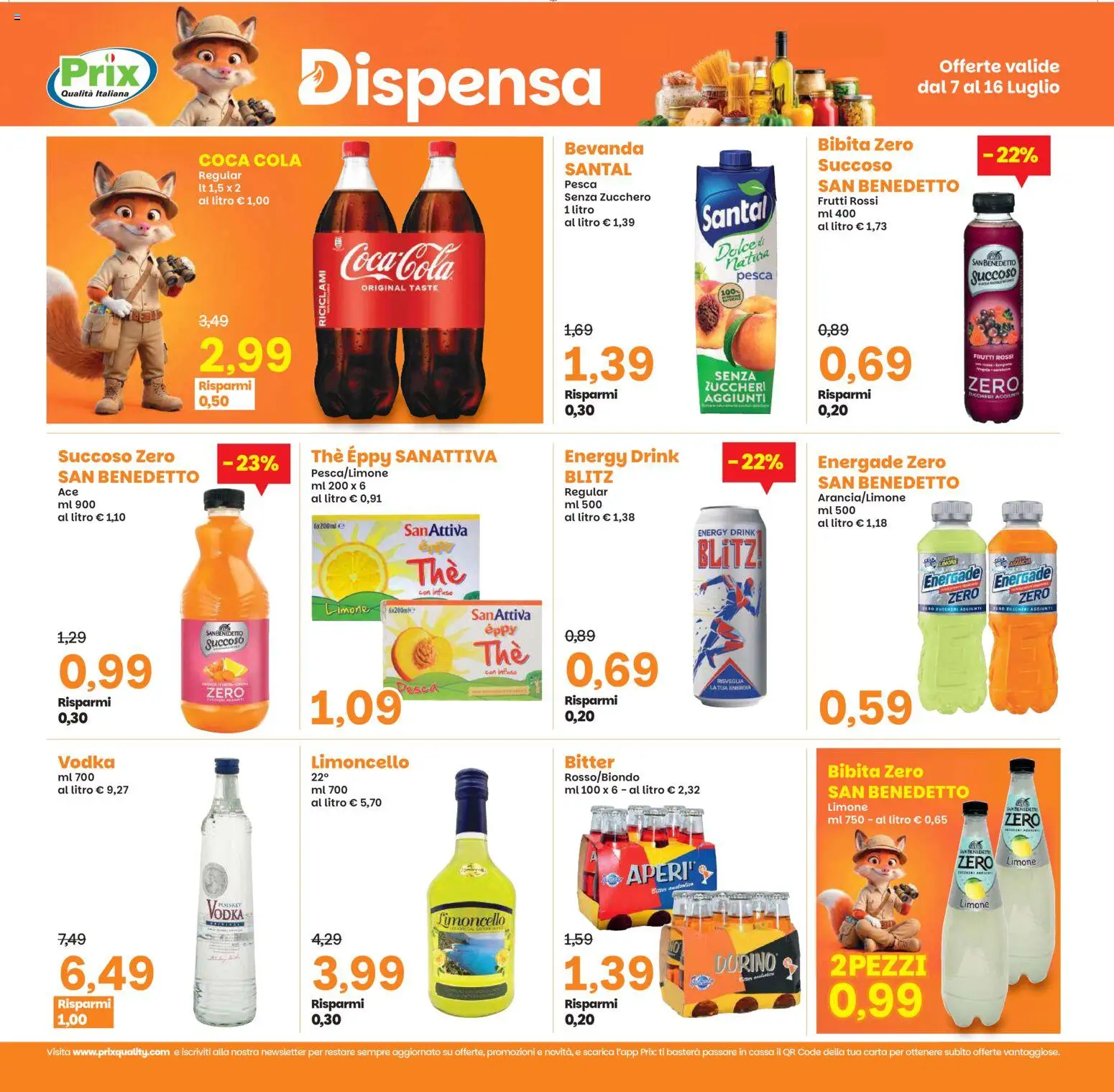 Volantino Prix del 07/07/2026 | Pagina: 19 | Prodotti: Limone, Pesca, The, Limoncello