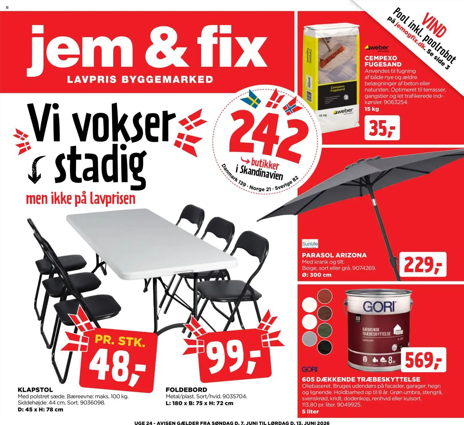 Jem & fix tilbudsavis – gyldig fra 07.06.2026 | Side: 1 | Produkter: Parasol