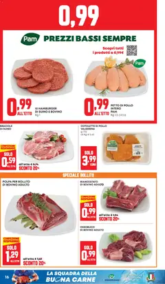 Anteprima del volantino Panorama volantino valido a partire dal 22/10/2026 | Pagina: 16 | Prodotti: Bovino, Pollo, Cotolette di pollo, Ossobuco