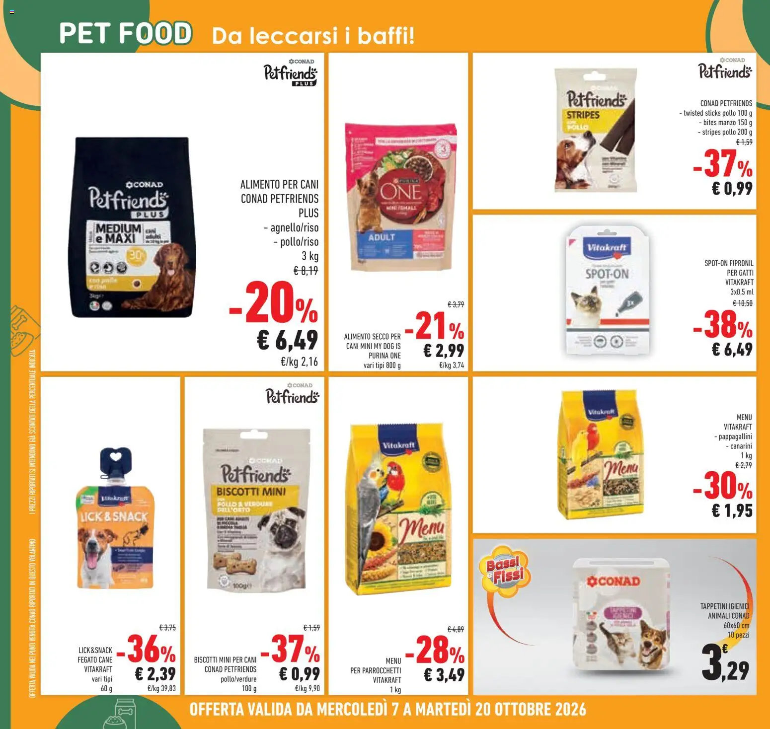 Volantino Conad del 07/10/2026 | Pagina: 36 | Prodotti: Pollo, Manzo, Biscotti, Fegato