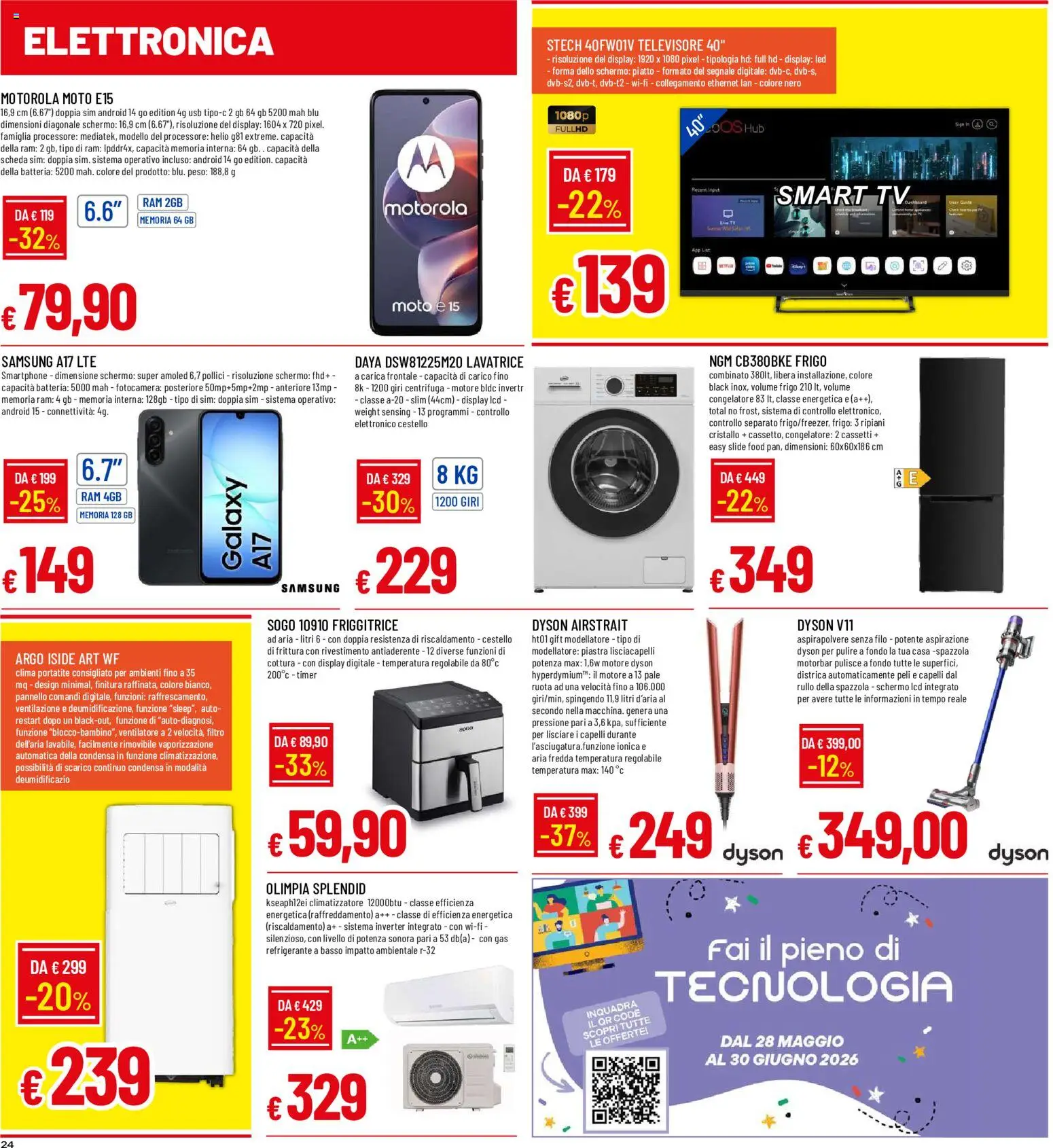 Volantino Galassia del 11/06/2026 | Pagina: 24 | Prodotti: Ventilatore, Centrifuga, Smartphone, Piatto