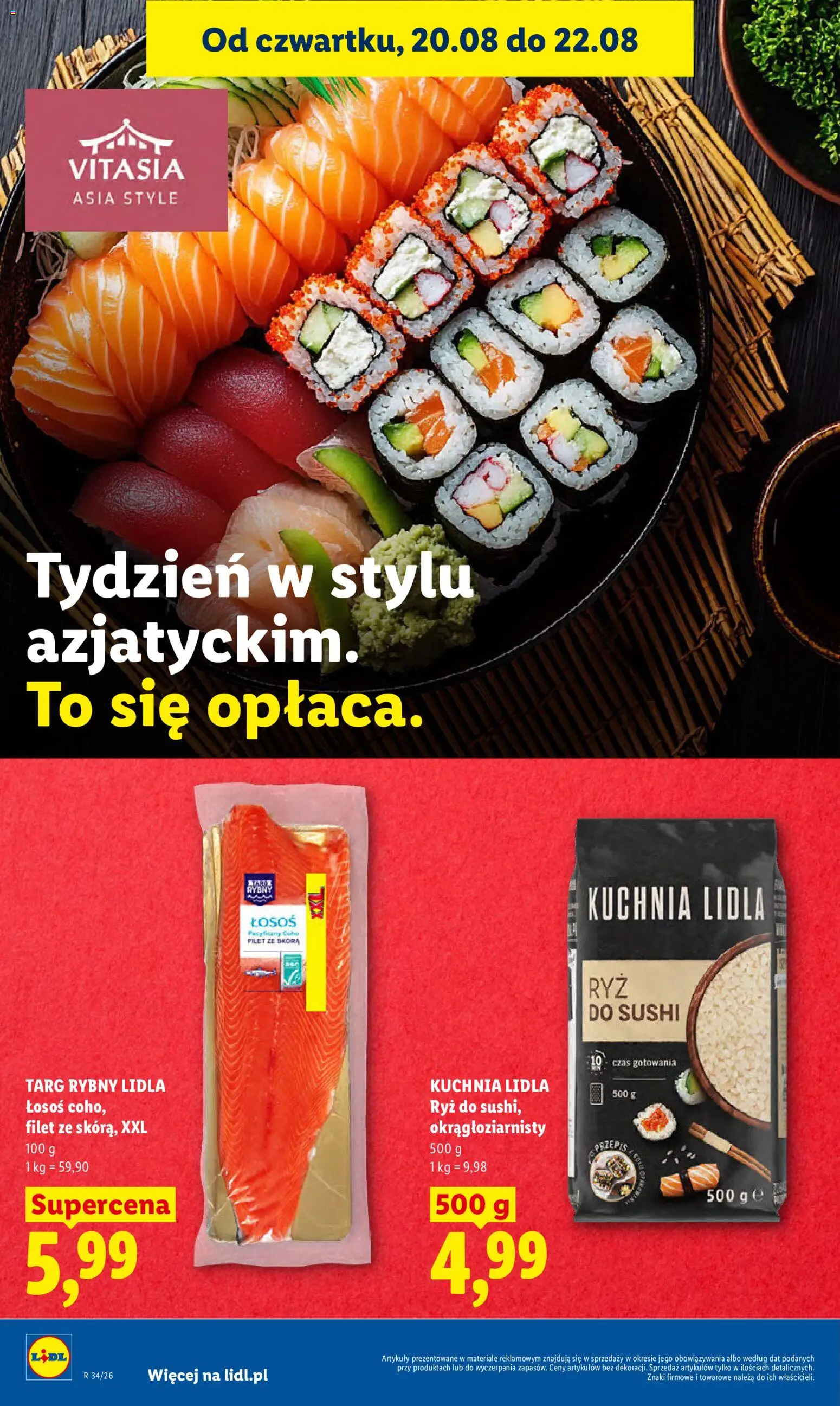 Lidl Polsko leták od 20.08.2026 | Strana: 48 | Produkty: Losos, Sushi, Filet