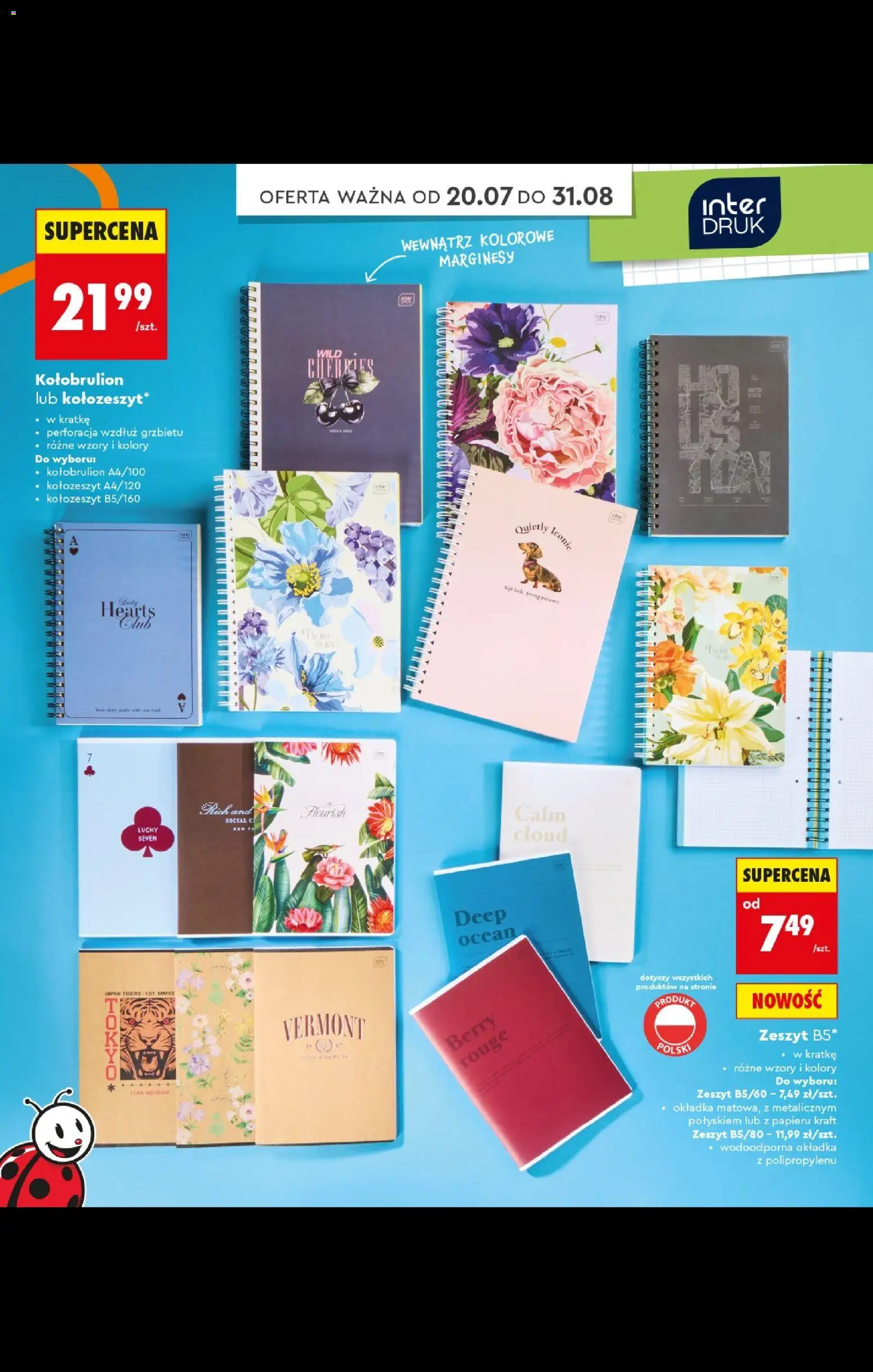 Biedronka gazetka - Do mojej szkoły idę od 20.07.2026 | Strona: 76 | Produkty: Notebook, Zeszyt