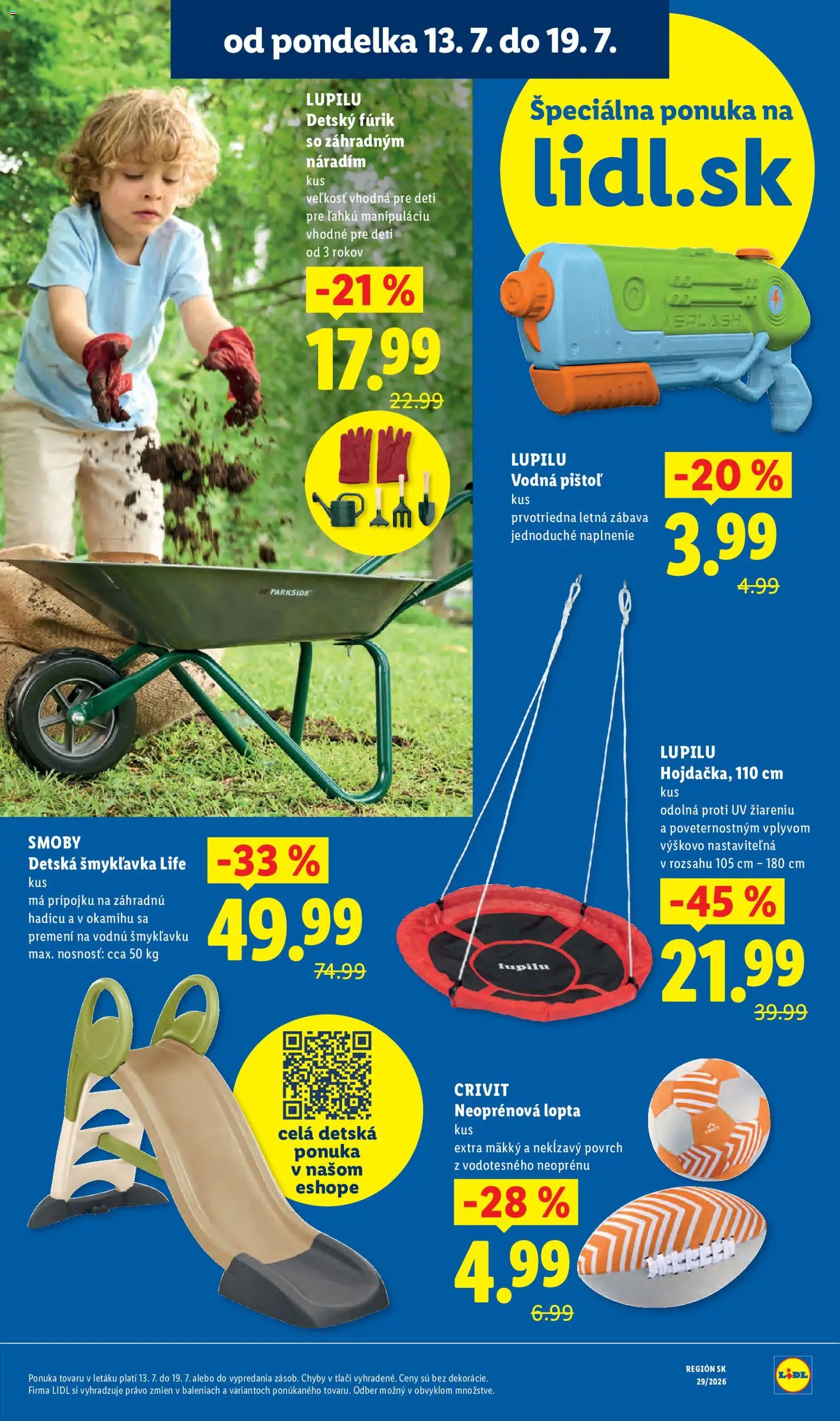 Nové Lidl akcie – leták je platný od 13.07.2026 | Strana: 4 | Produkty: Parkside, Lopta