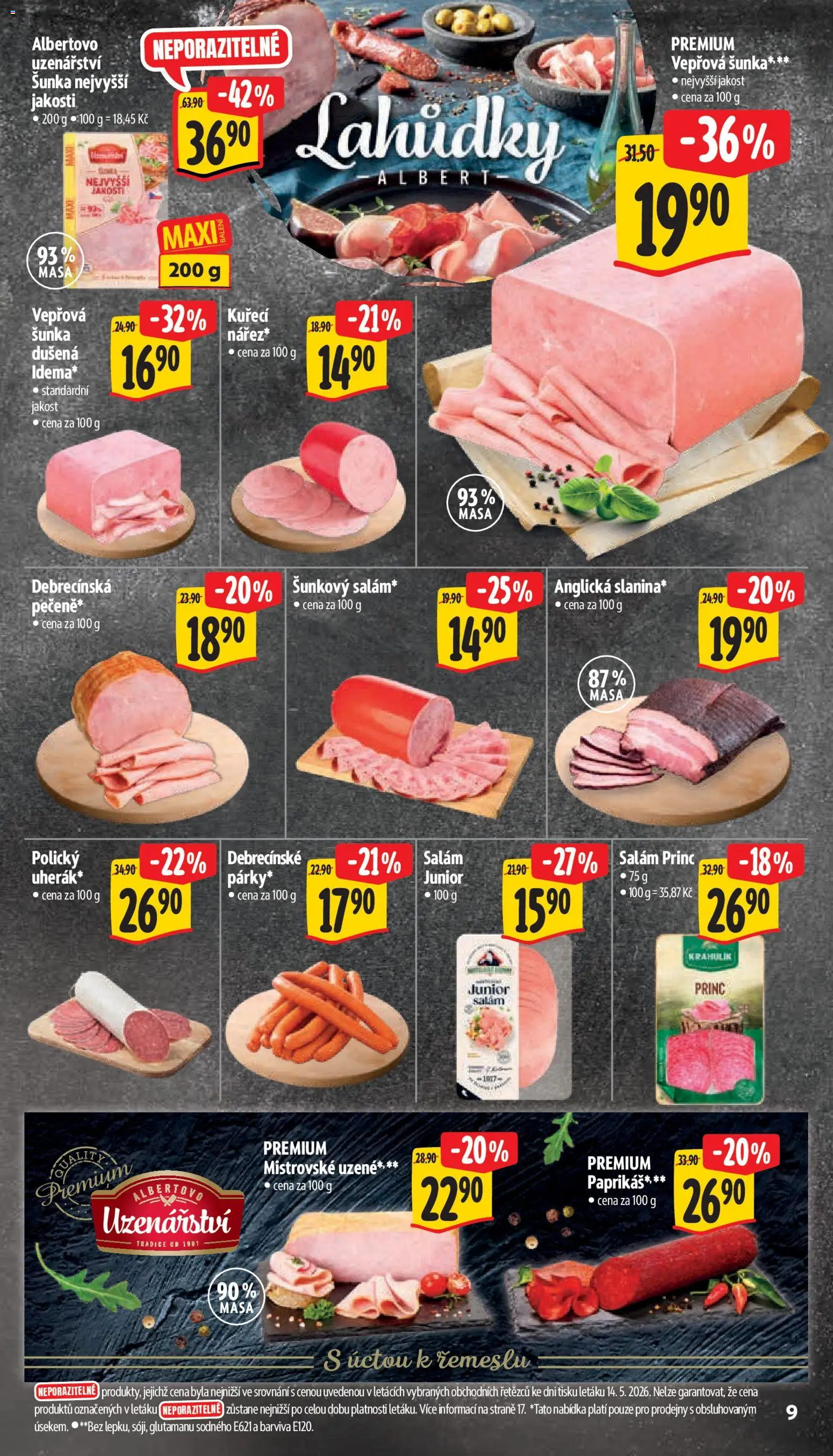 Albert leták - Supermarket od 20.05.2026 | Strana: 17 | Produkty: Salám, Šunka