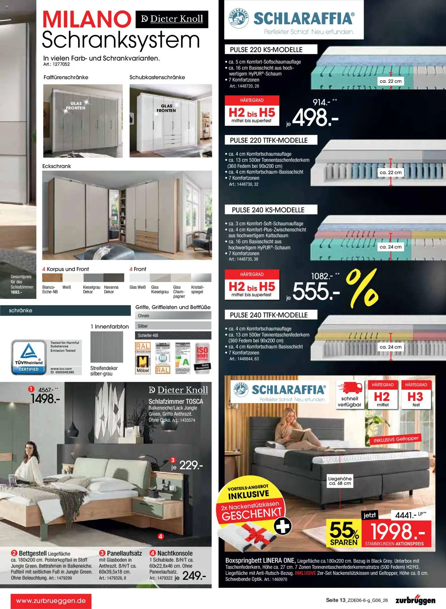 Zurbrüggen Mega Sparpreise – gültig ab 08.06.2026 | Seite: 29 | Produkte: Boxspringbett, Spiegel
