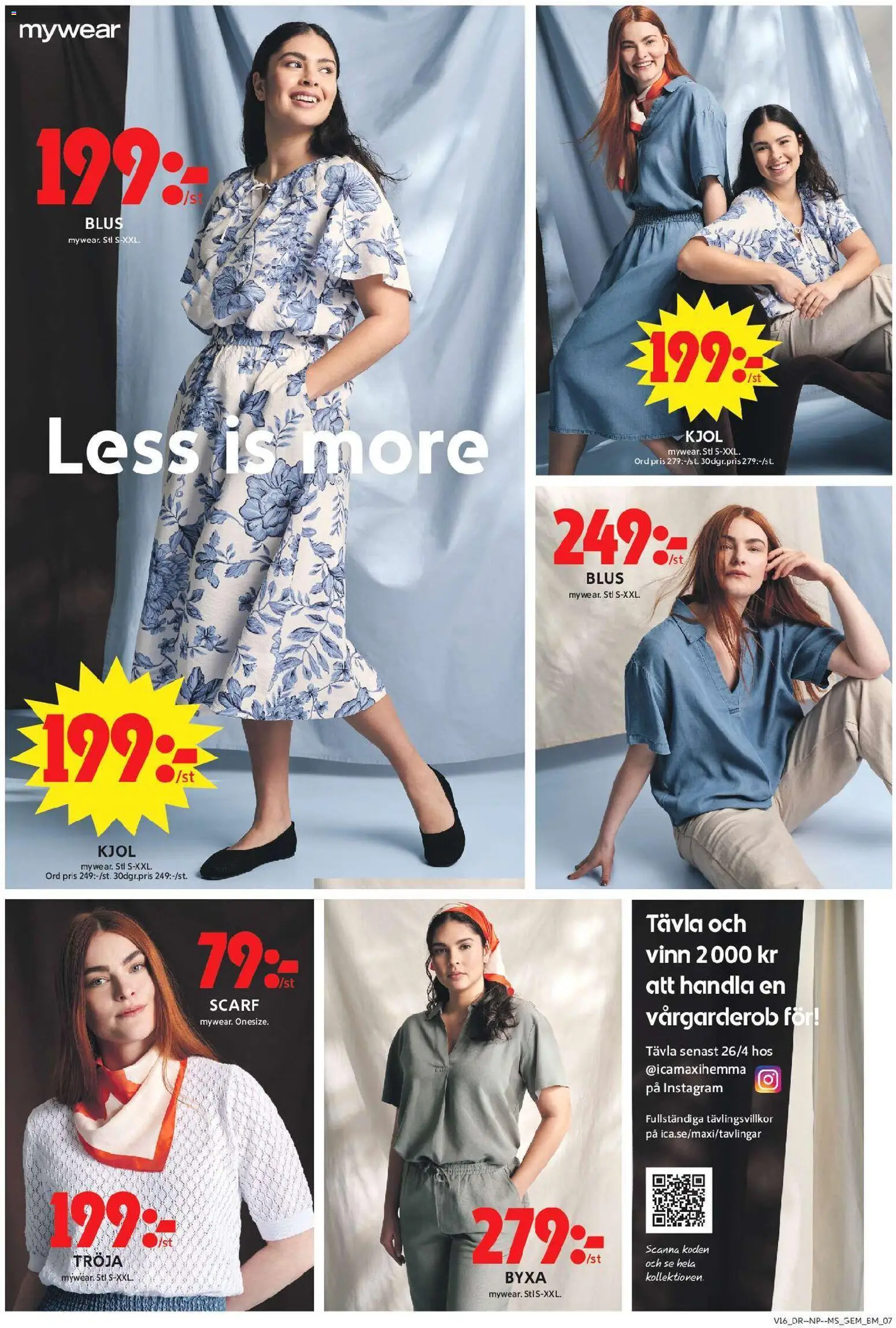 ICA Maxi reklamblad aktuell från 13.04.2026 | Sida: 10 | Produkter: Kjol, Blus, Tröja, Scarf